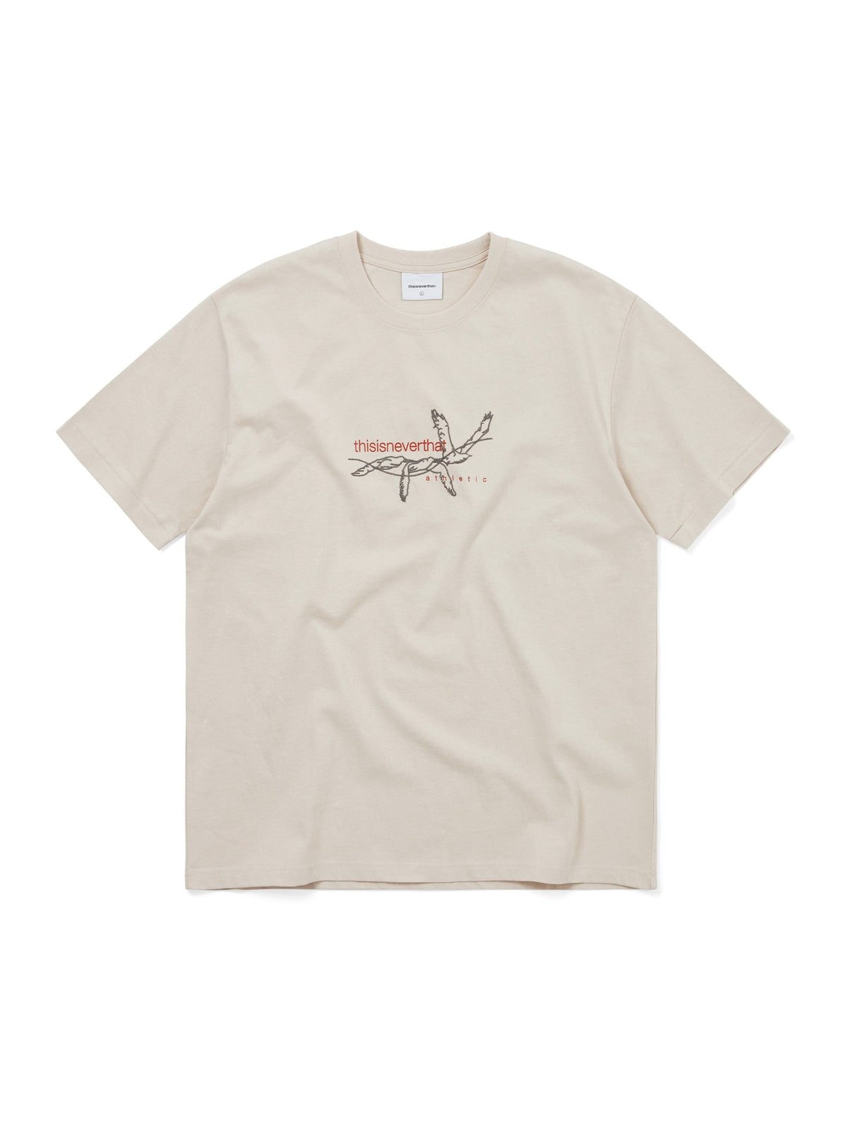 thisisneverthat - Stitched Birds Tee (Beige) product image 1 | TRAB K-Fashion Australia
