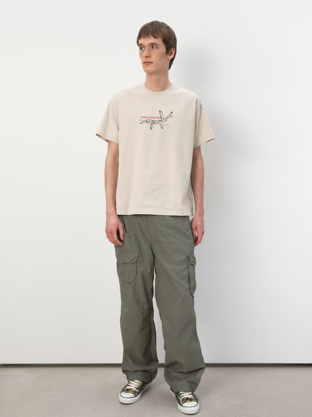 thisisneverthat - Stitched Birds Tee (Beige) product image 4 | TRAB K-Fashion Australia