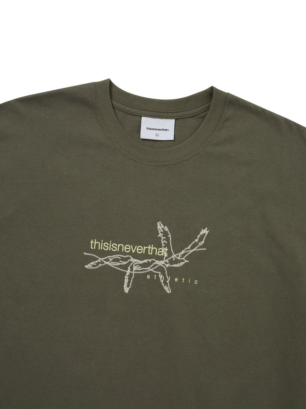thisisneverthat - Stitched Birds Tee (Olive) product image 2 | TRAB K-Fashion Australia