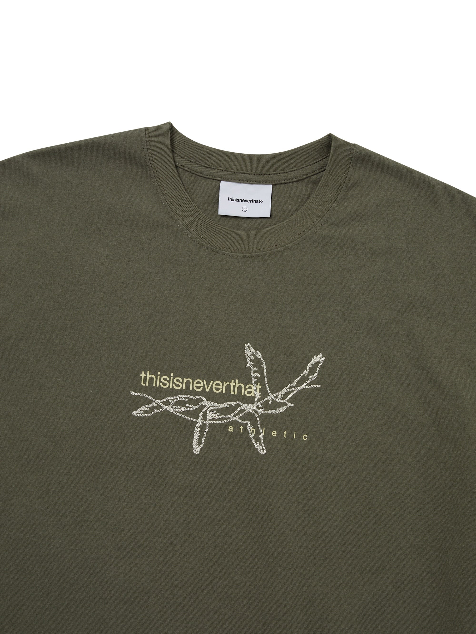 thisisneverthat - Stitched Birds Tee (Olive) product image 2 | TRAB K-Fashion Australia