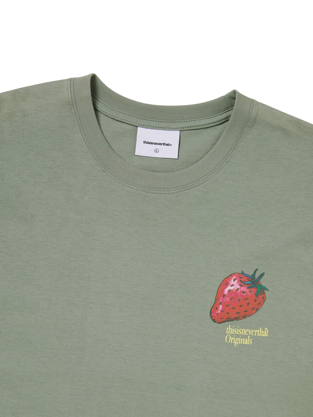 thisisneverthat - Strawberry Tee (Olive) product image 2 | TRAB K-Fashion Australia