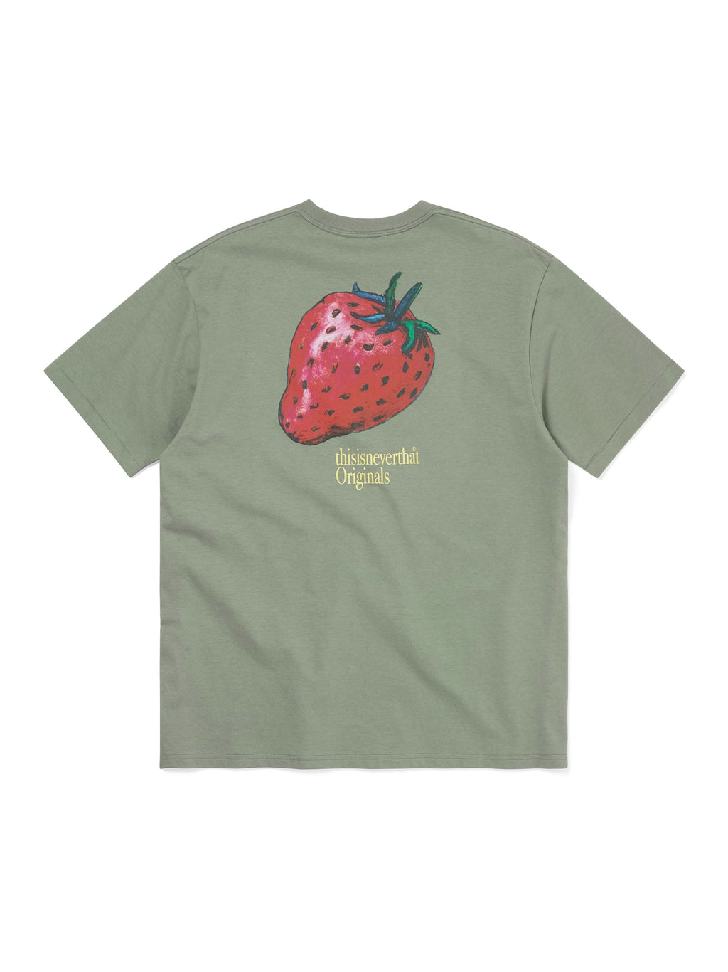 thisisneverthat - Strawberry Tee (Light Olive) product image 3 | TRAB K-Fashion Australia