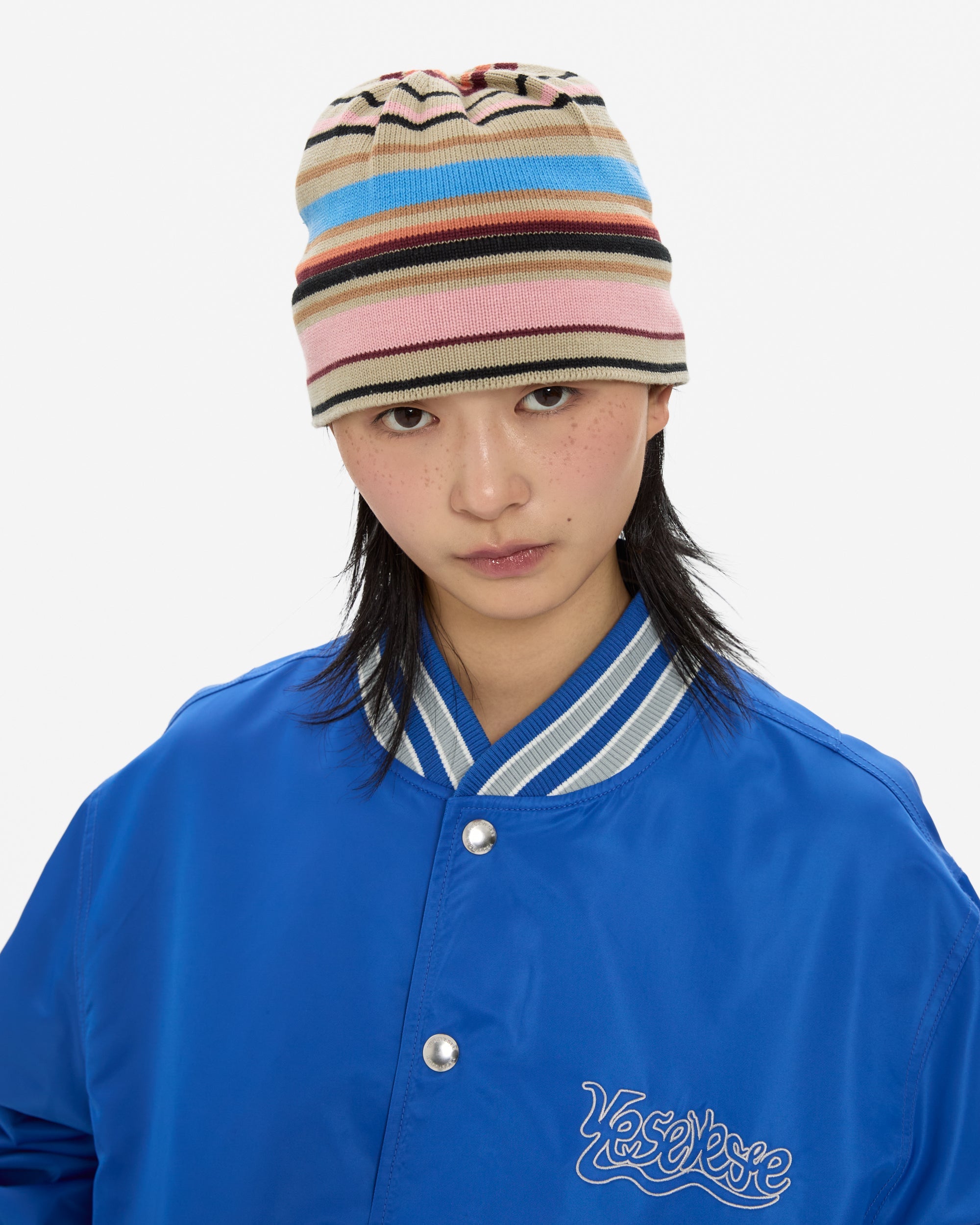 yeseyesee - Stripe Beanie (Beige) product image 4 | TRAB K-Fashion Australia