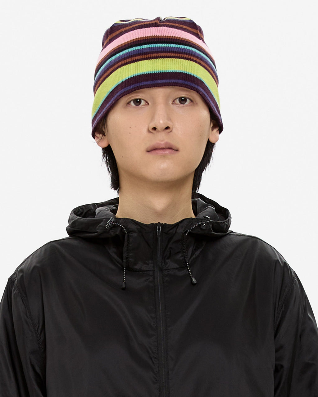 yeseyesee - Stripe Beanie (Brown) product image 4 | TRAB K-Fashion Australia