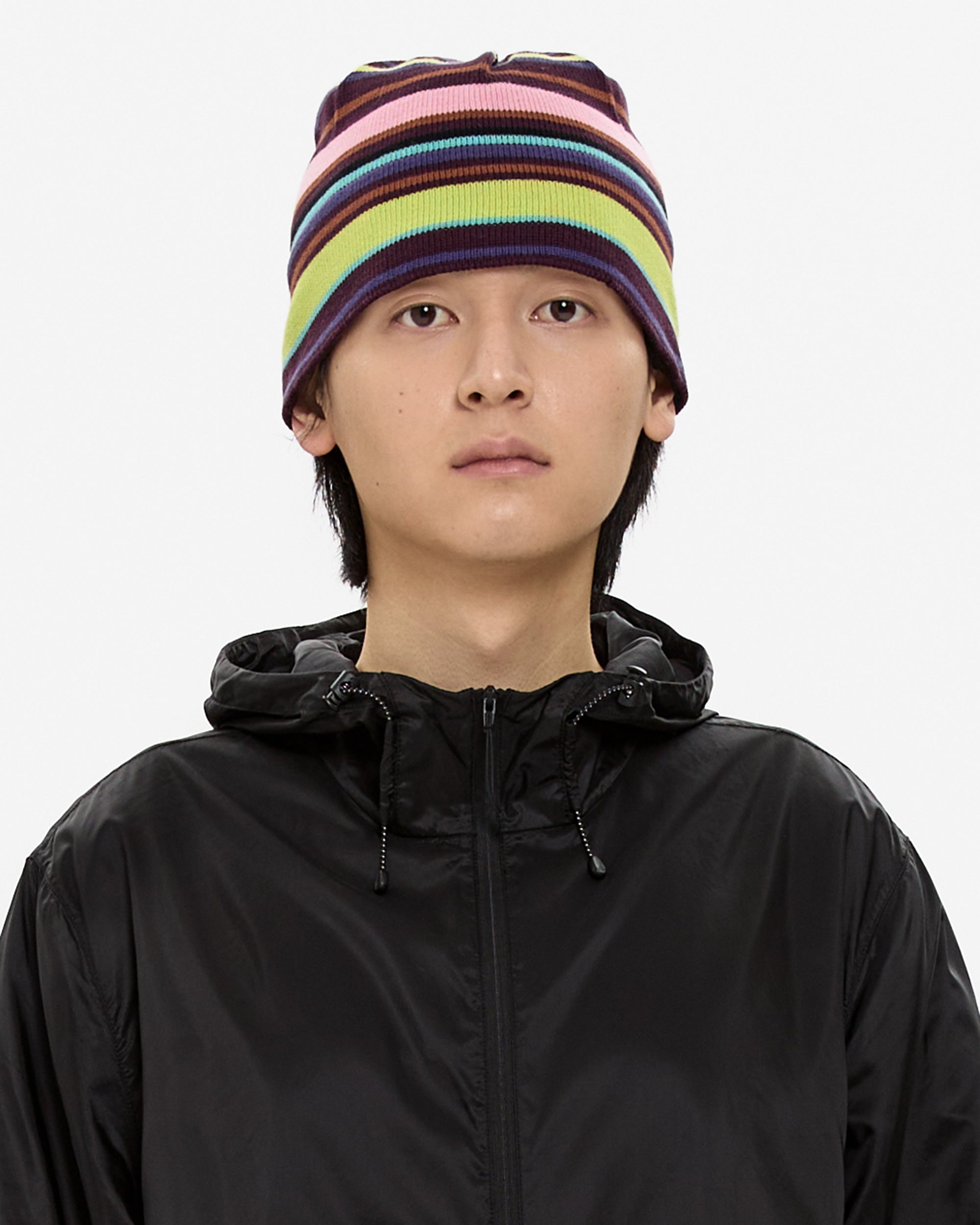 yeseyesee - Stripe Beanie (Brown) product image 4 | TRAB K-Fashion Australia
