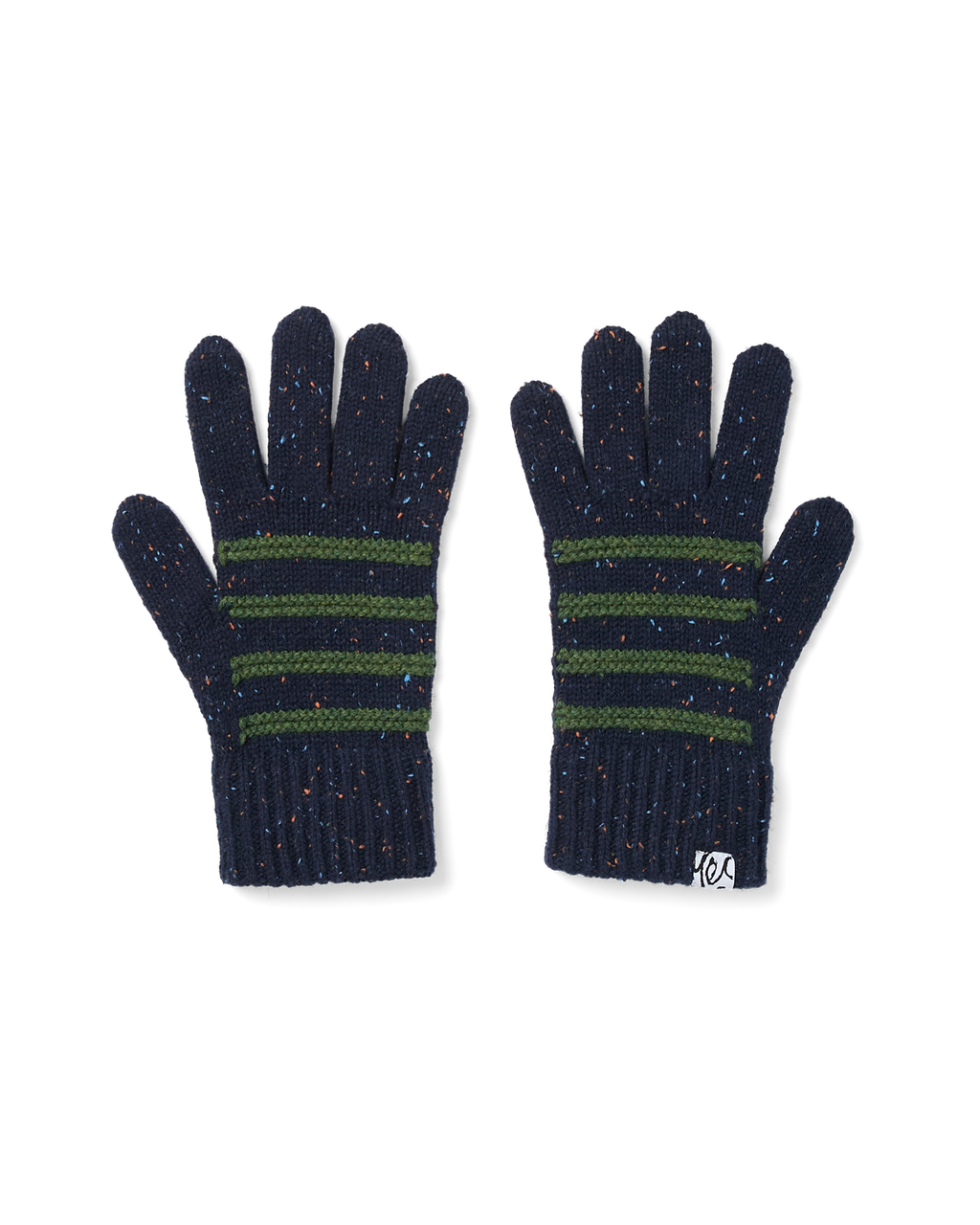 yeseyesee - Stripe Knit Gloves (Navy) product image 1 | TRAB K-Fashion Australia