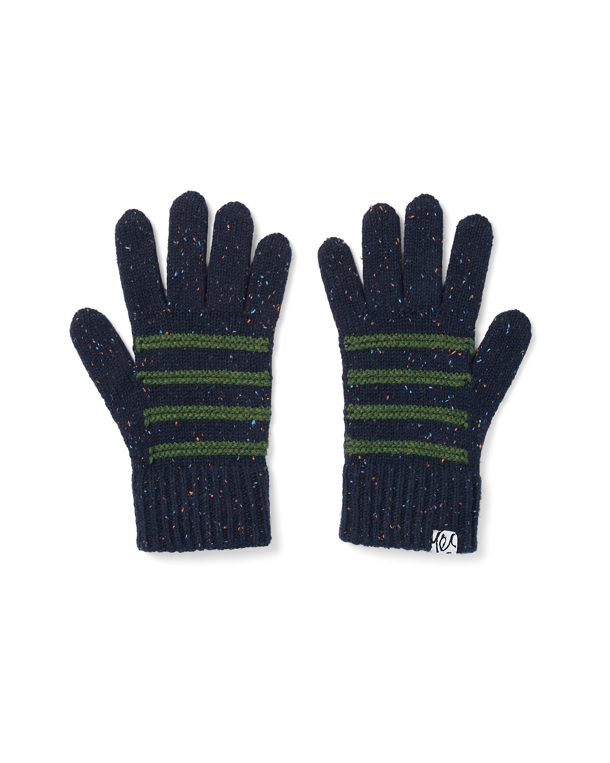 yeseyesee - Stripe Knit Gloves (Navy) product image 1 | TRAB K-Fashion Australia