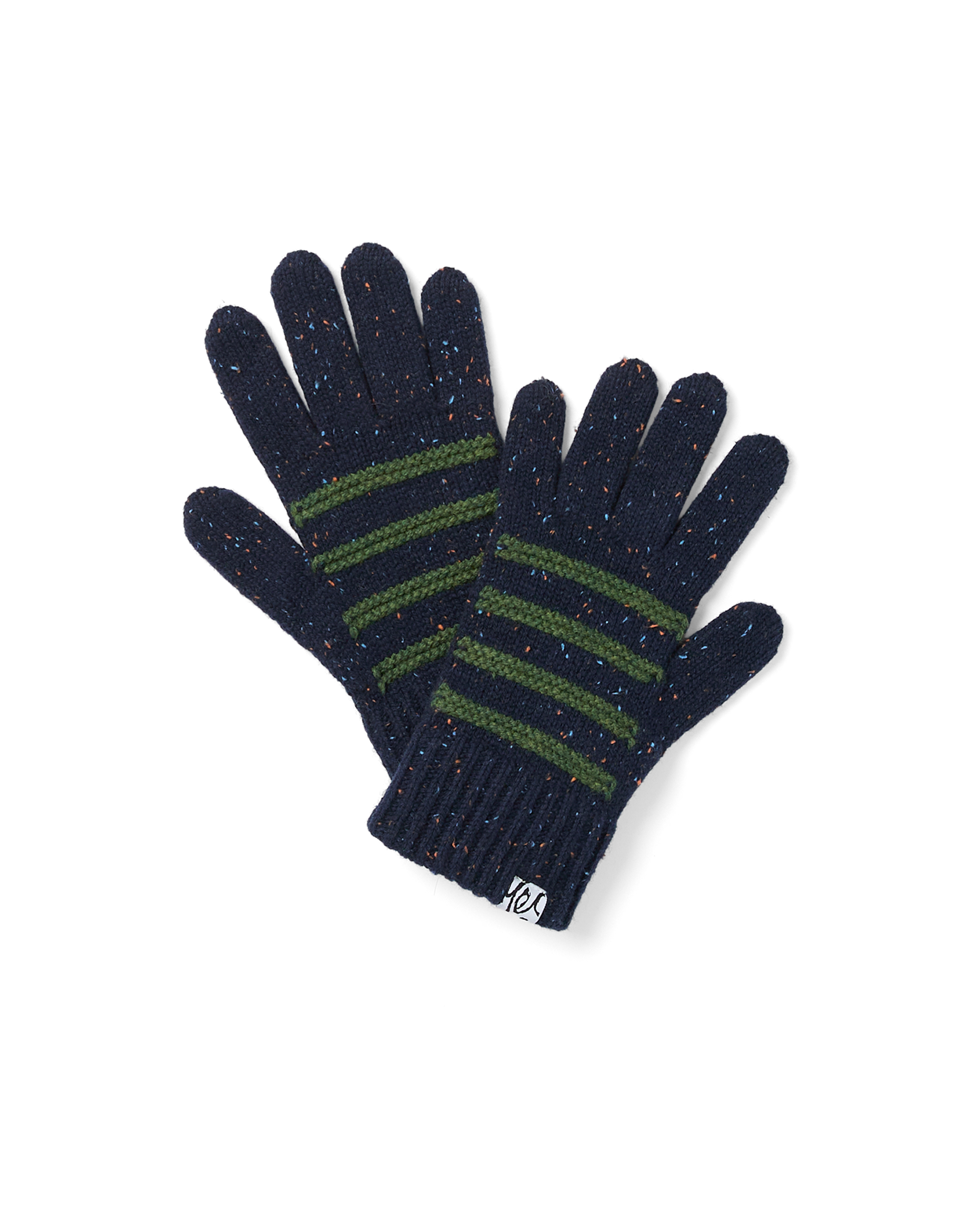 yeseyesee - Stripe Knit Gloves (Navy) product image 3 | TRAB K-Fashion Australia
