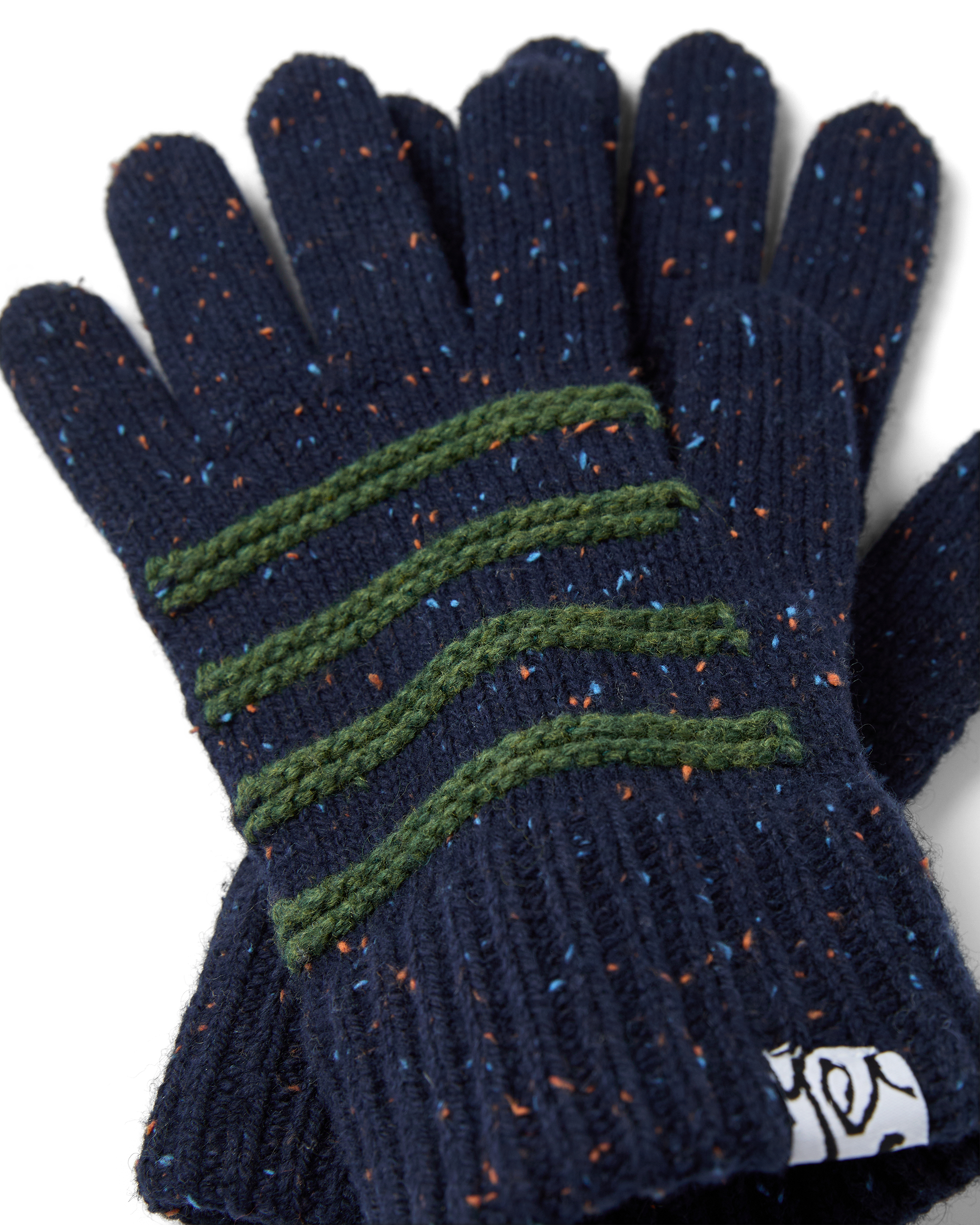 yeseyesee - Stripe Knit Gloves (Navy) product image 4 | TRAB K-Fashion Australia