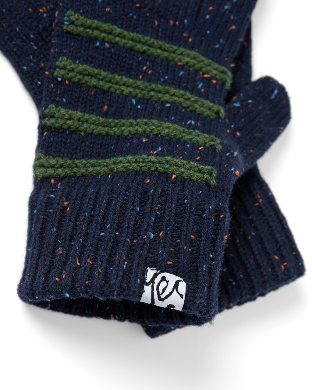 yeseyesee - Stripe Knit Gloves (Navy) product image 5 | TRAB K-Fashion Australia