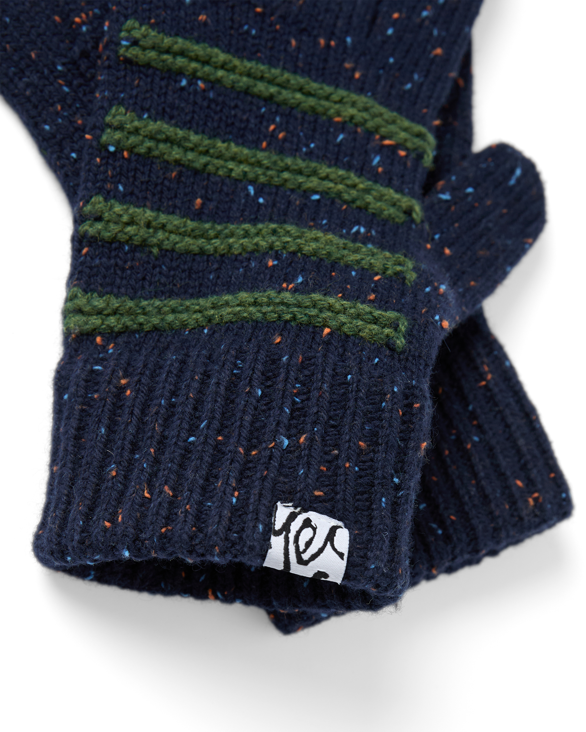 yeseyesee - Stripe Knit Gloves (Navy) product image 5 | TRAB K-Fashion Australia