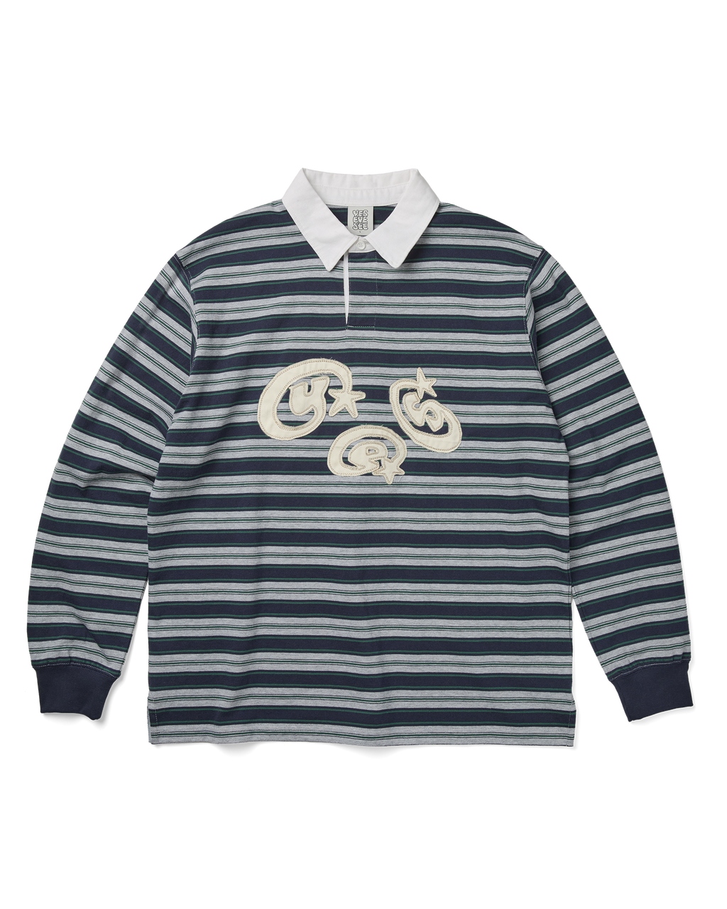 yeseyesee - Stripe Star Rugby Shirt (Grey) product image 1 | TRAB K-Fashion Australia