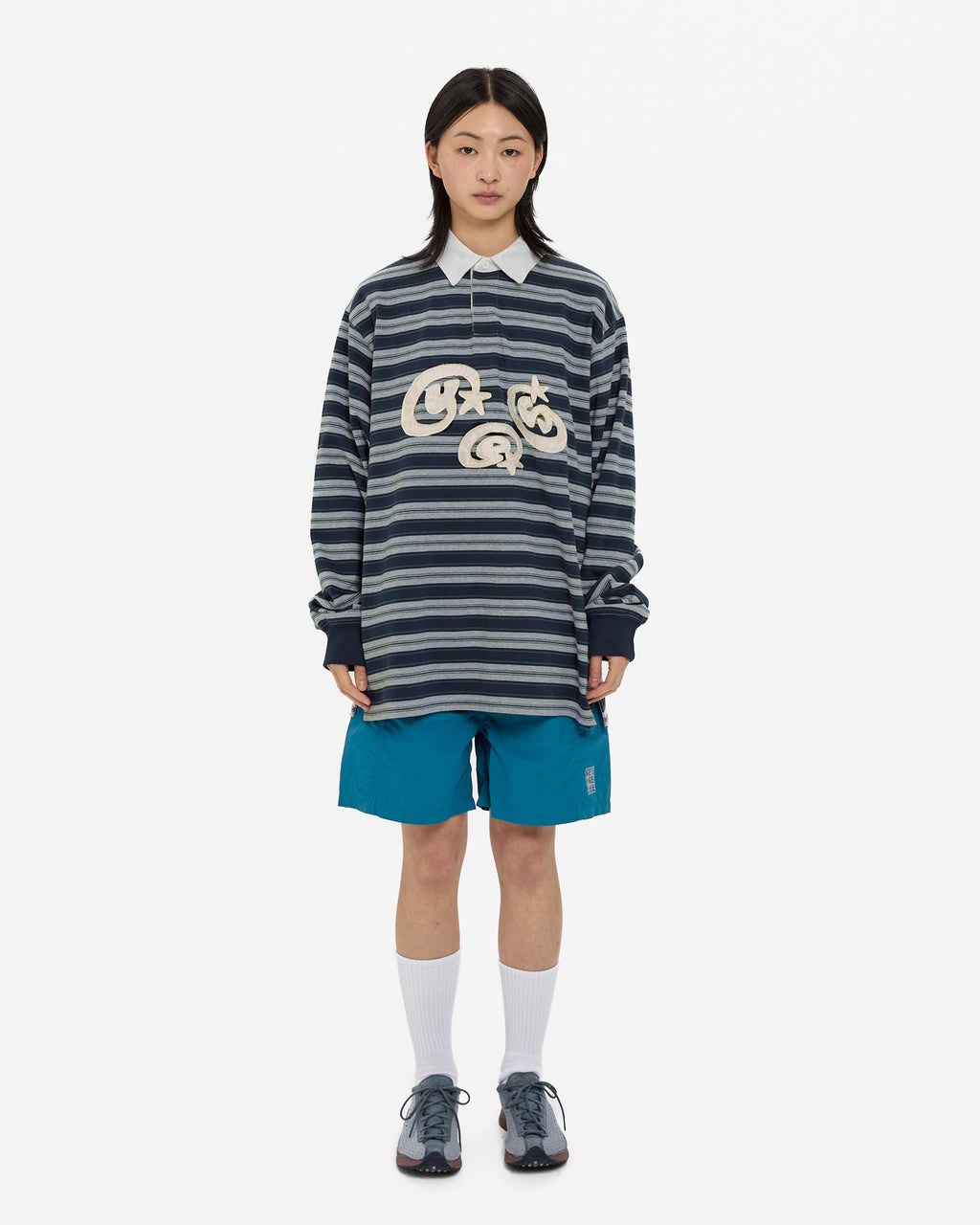 yeseyesee - Stripe Star Rugby Shirt (Grey) product image 10 | TRAB K-Fashion Australia
