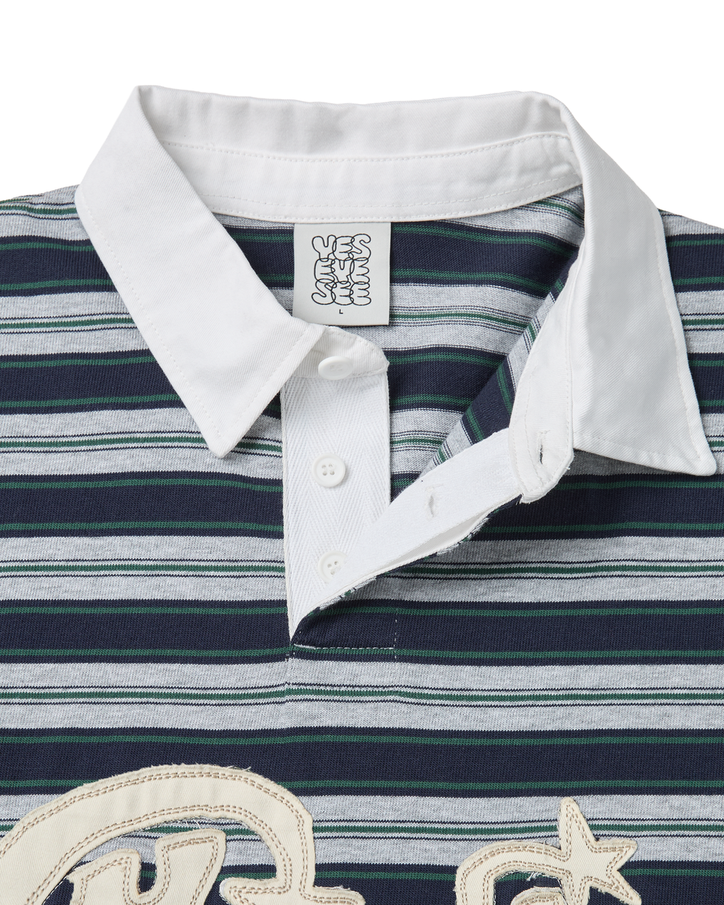 yeseyesee - Stripe Star Rugby Shirt (Grey) product image 3 | TRAB K-Fashion Australia