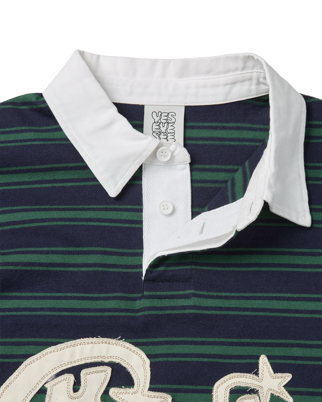 yeseyesee - Stripe Star Rugby Shirt (Green) product image 3 | TRAB K-Fashion Australia