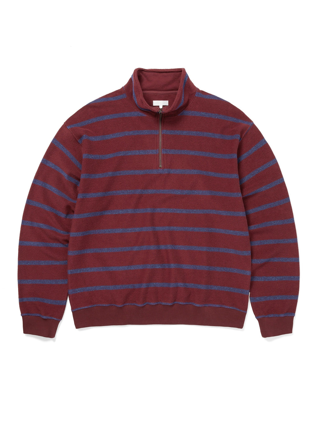 thisisneverthat - Striped Half Zip Sweatshirt (Burgundy) product image 1 | TRAB K-Fashion Australia