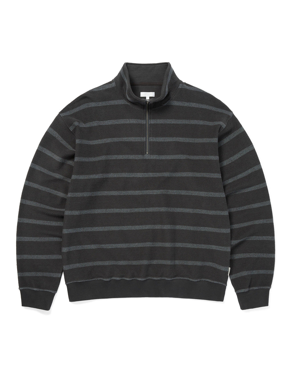 thisisneverthat - Striped Half Zip Sweatshirt (Charcoal) product image 1 | TRAB K-Fashion Australia