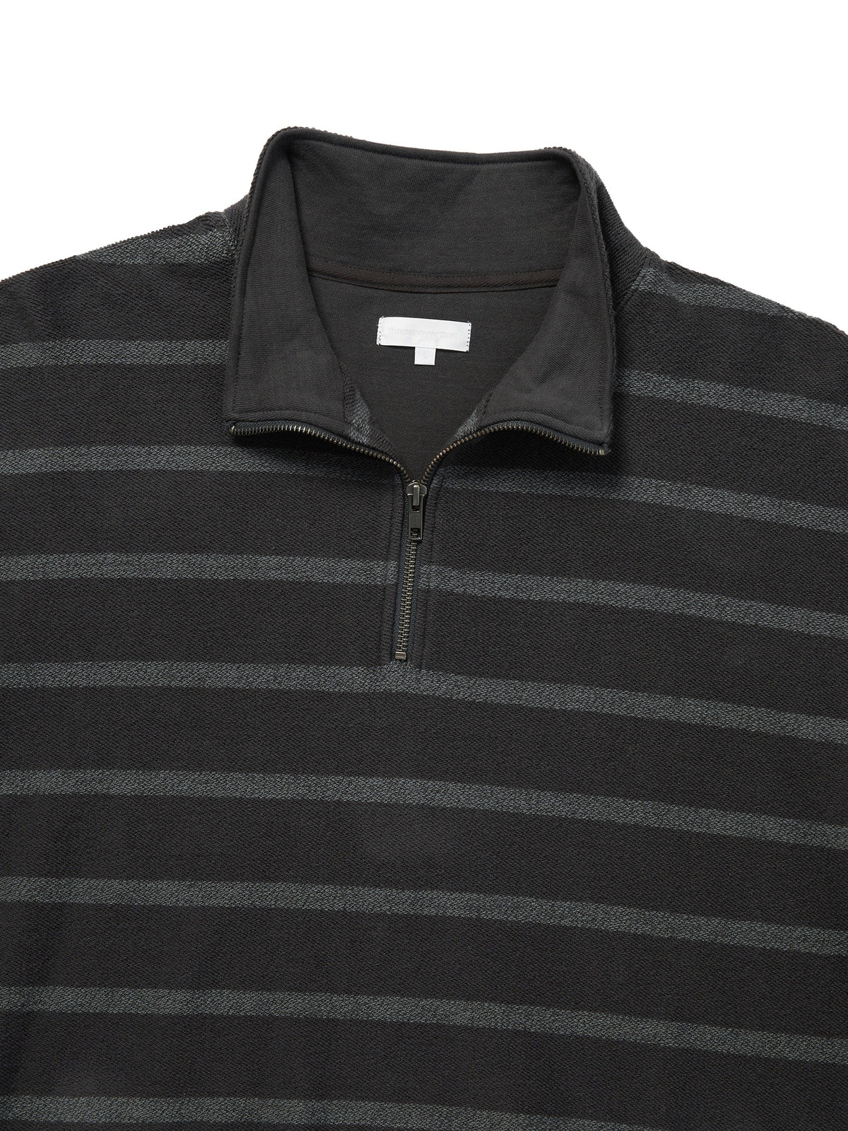 thisisneverthat - Striped Half Zip Sweatshirt (Charcoal) product image 2 | TRAB K-Fashion Australia