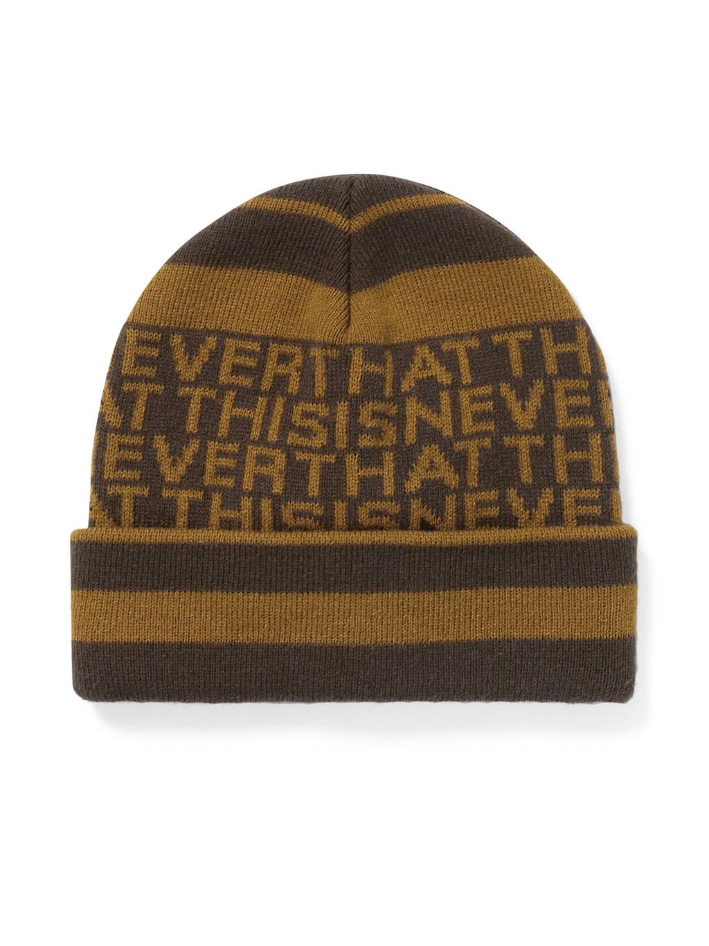 thisisneverthat - Striped Jacquard Beanie (brown) product image 1 | TRAB K-Fashion Australia