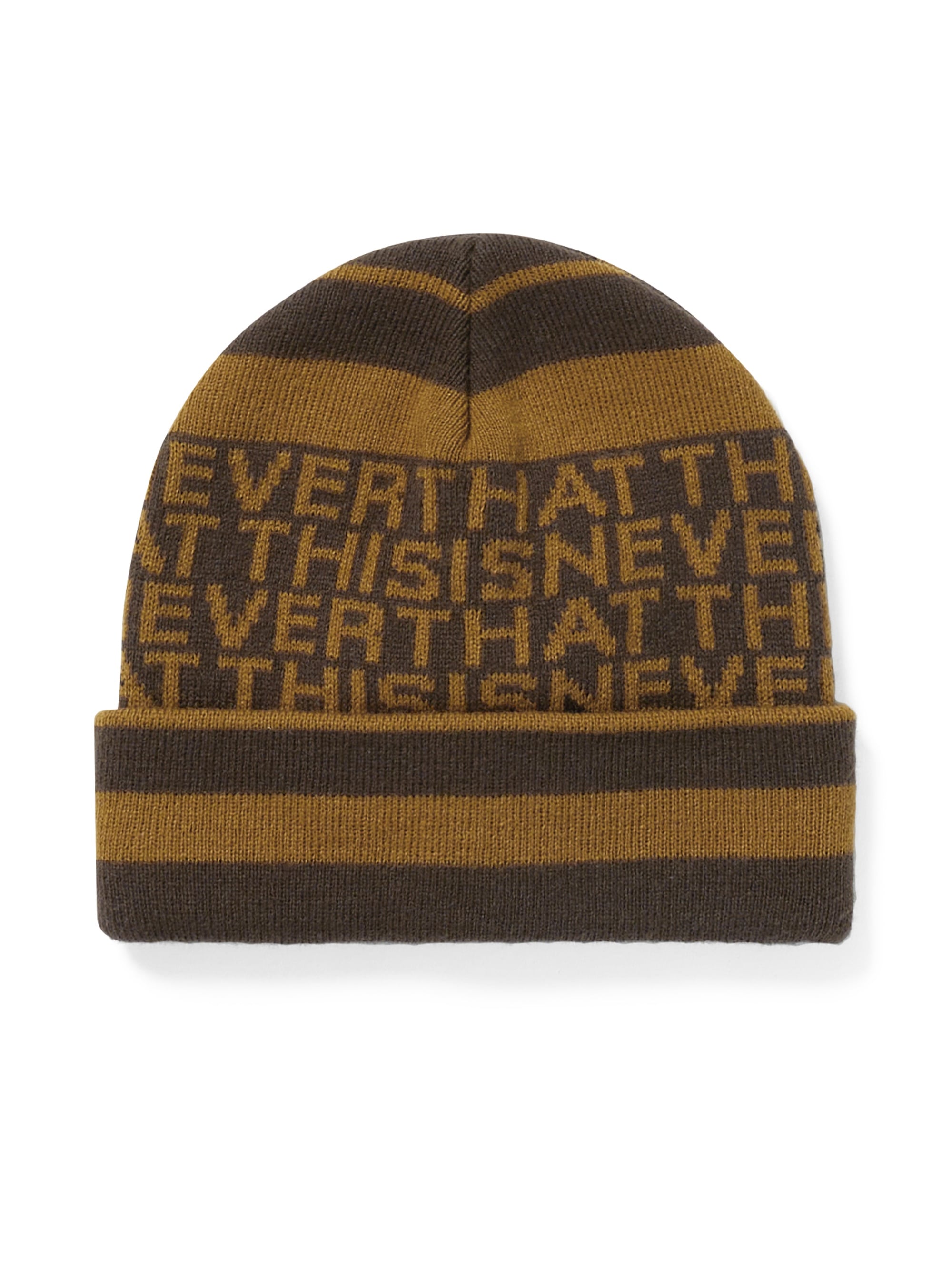 thisisneverthat - Striped Jacquard Beanie (brown) product image 1 | TRAB K-Fashion Australia