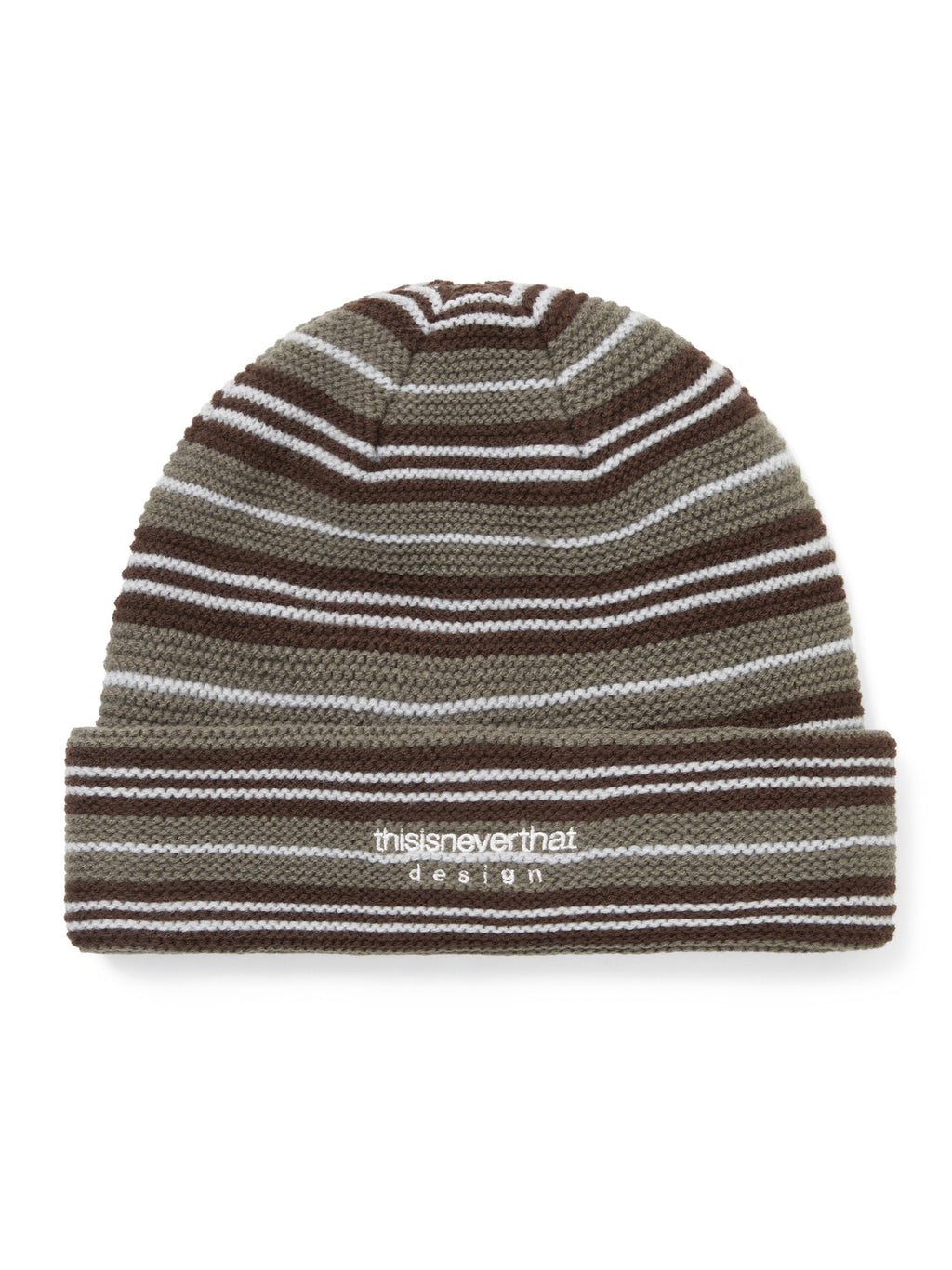 thisisneverthat - Striped Knit Beanie (Brown) product image 1 | TRAB K-Fashion Australia