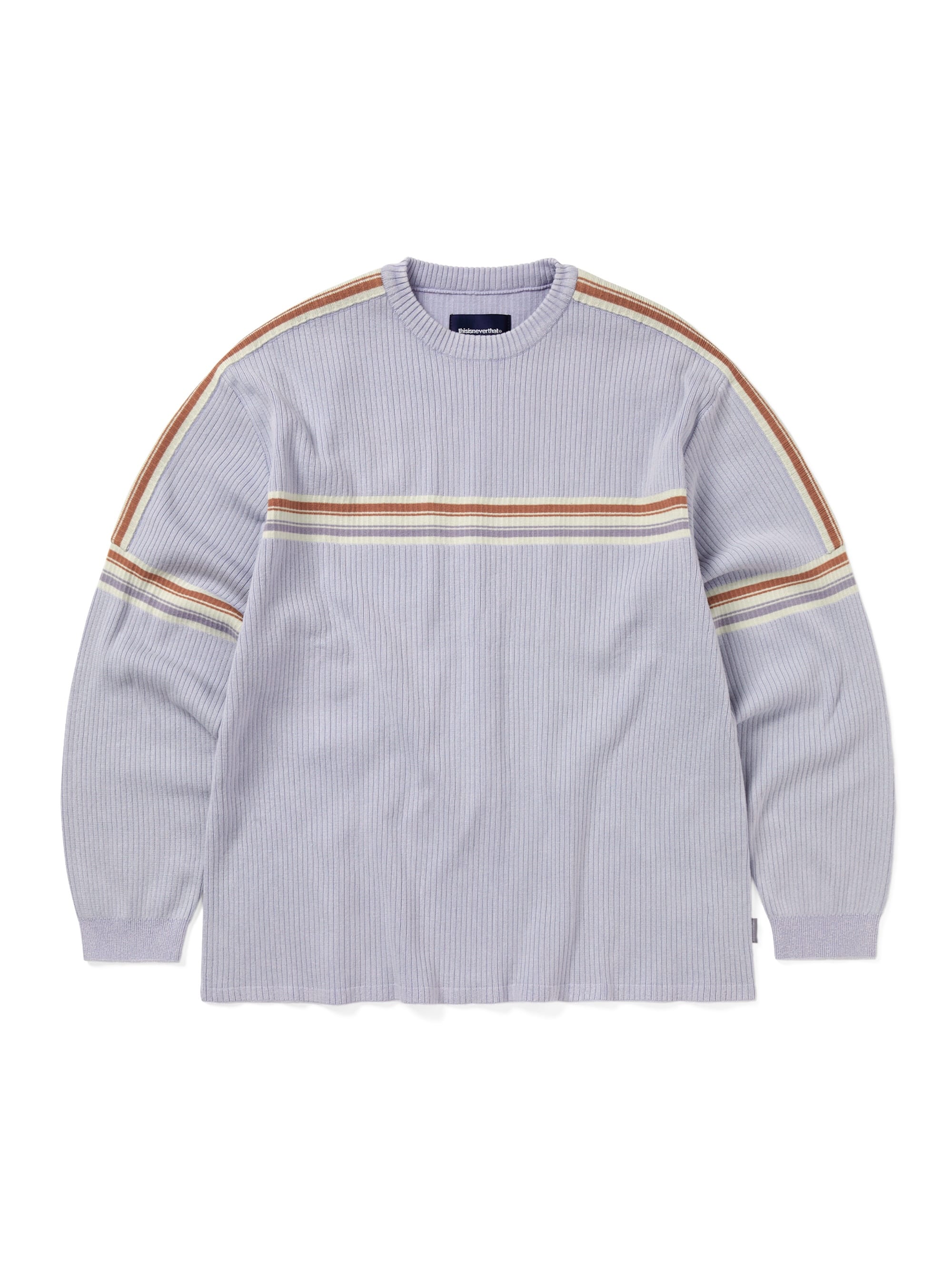 thisisneverthat - Striped Knit L/S Top (Lavender) product image 1 | TRAB K-Fashion Australia
