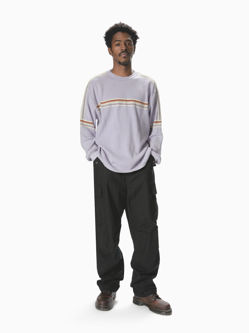 thisisneverthat - Striped Knit L/S Top (Lavender) product image 4 | TRAB K-Fashion Australia