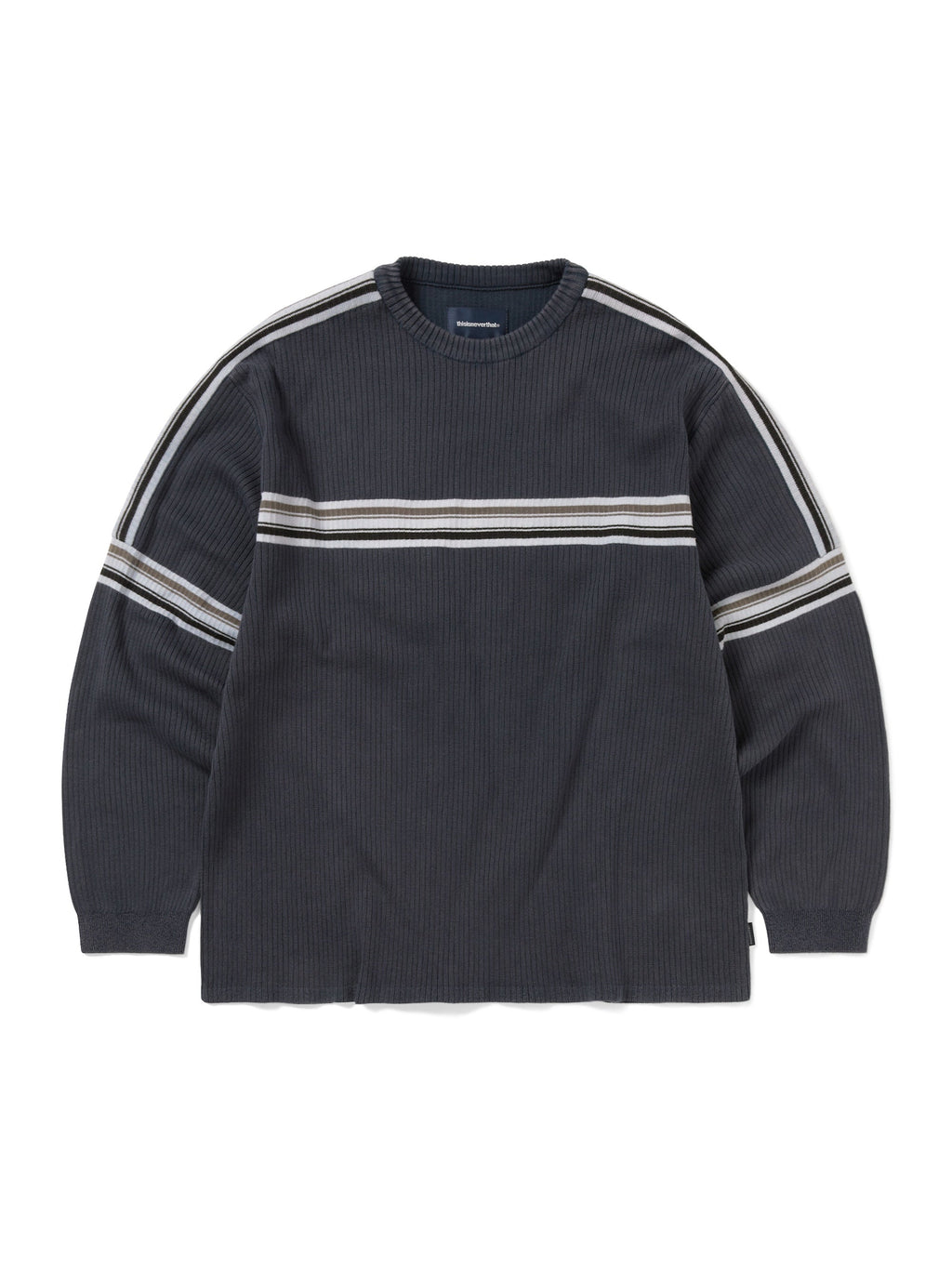 thisisneverthat - Striped Knit L/S Top (Navy) product image 1 | TRAB K-Fashion Australia