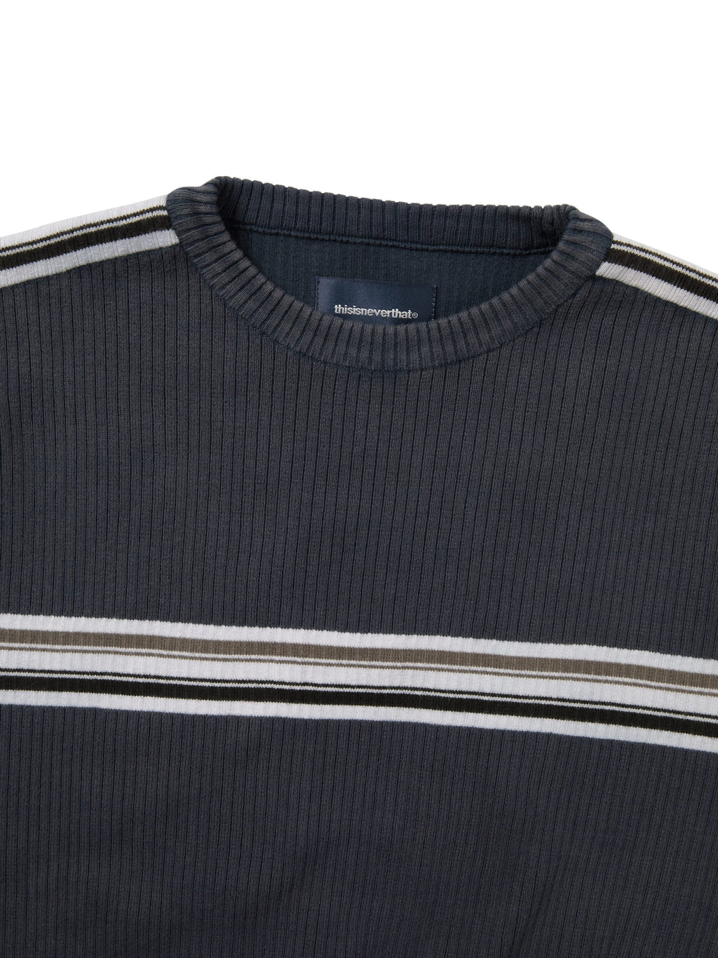 thisisneverthat - Striped Knit L/S Top (Navy) product image 2 | TRAB K-Fashion Australia