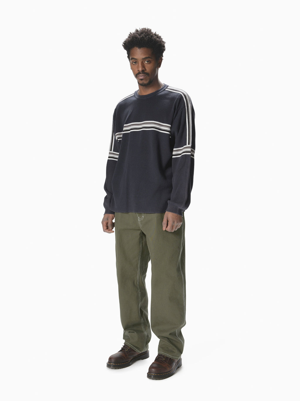 thisisneverthat - Striped Knit L/S Top (Navy) product image 4 | TRAB K-Fashion Australia