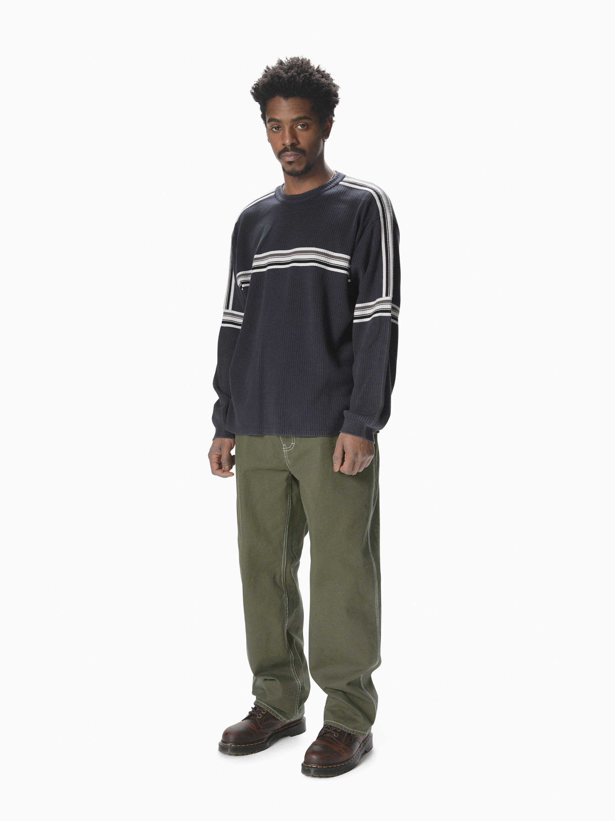 thisisneverthat - Striped Knit L/S Top (Navy) product image 4 | TRAB K-Fashion Australia