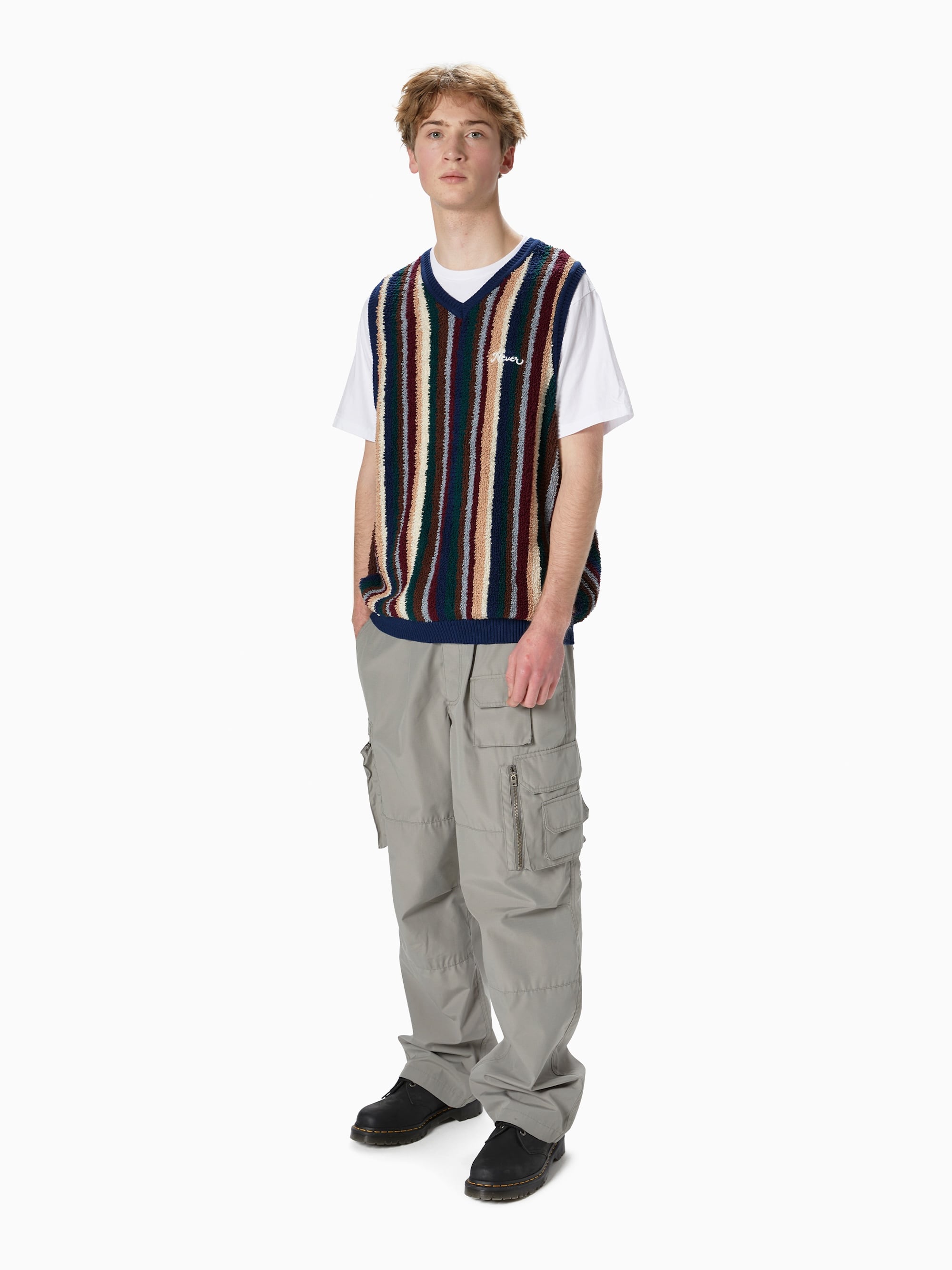 thisisneverthat - Striped Knit Vest (Navy) product image 4 | TRAB K-Fashion Australia