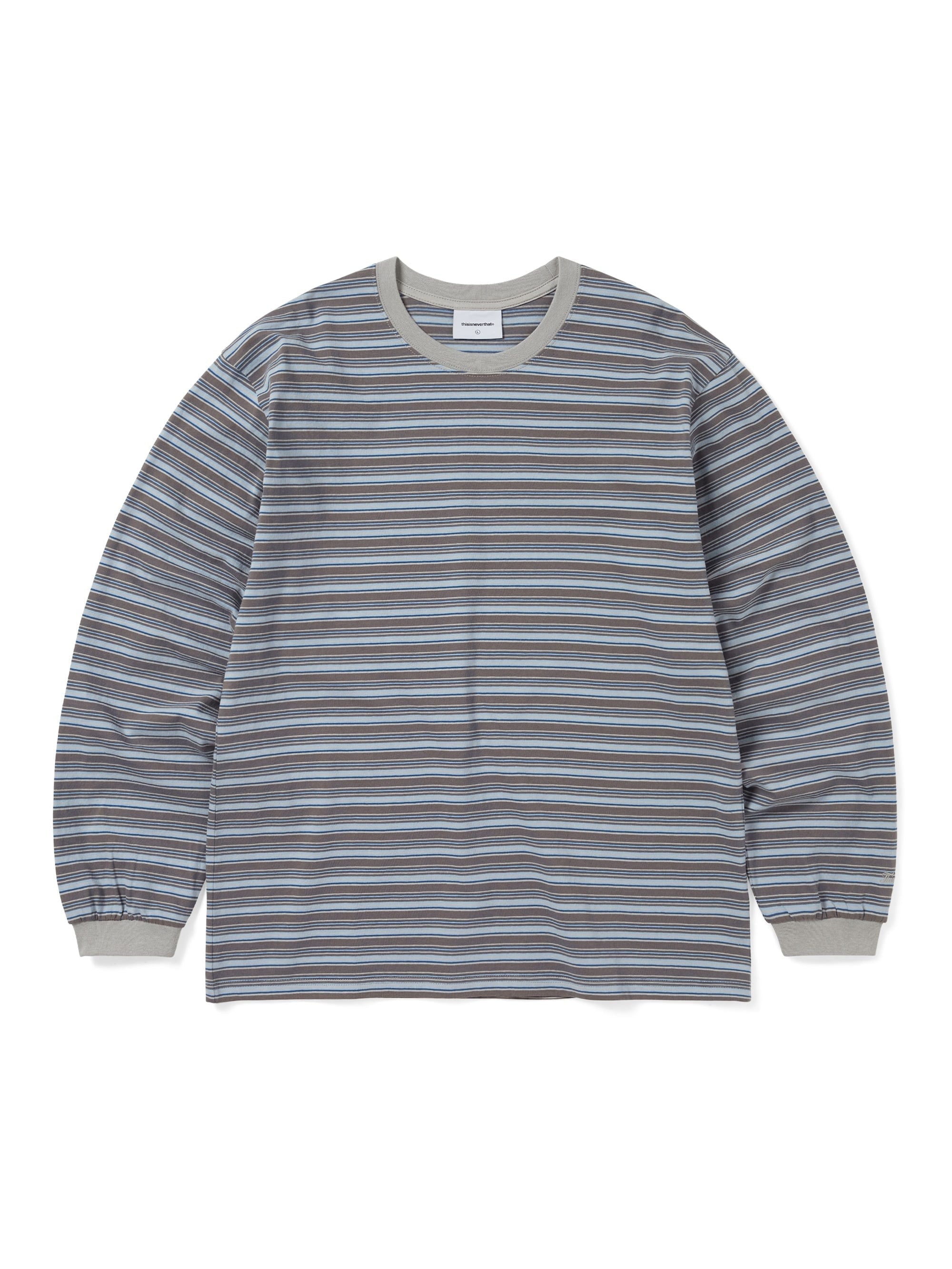 thisisneverthat - Striped L/S Tee (Brown) product image 1 | TRAB K-Fashion Australia