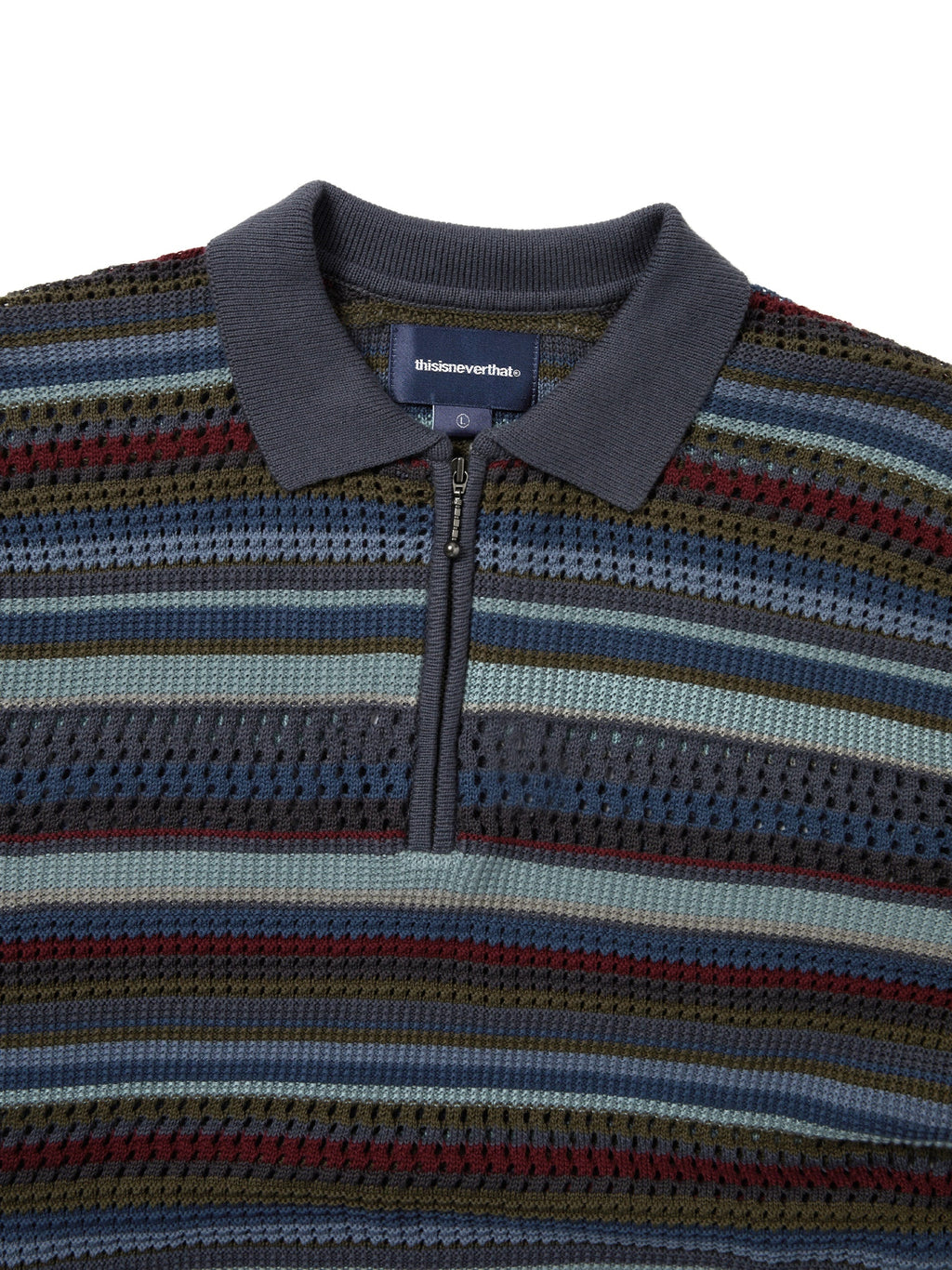 thisisneverthat - Striped S/S KnIt Polo (Navy) product image 2 | TRAB K-Fashion Australia