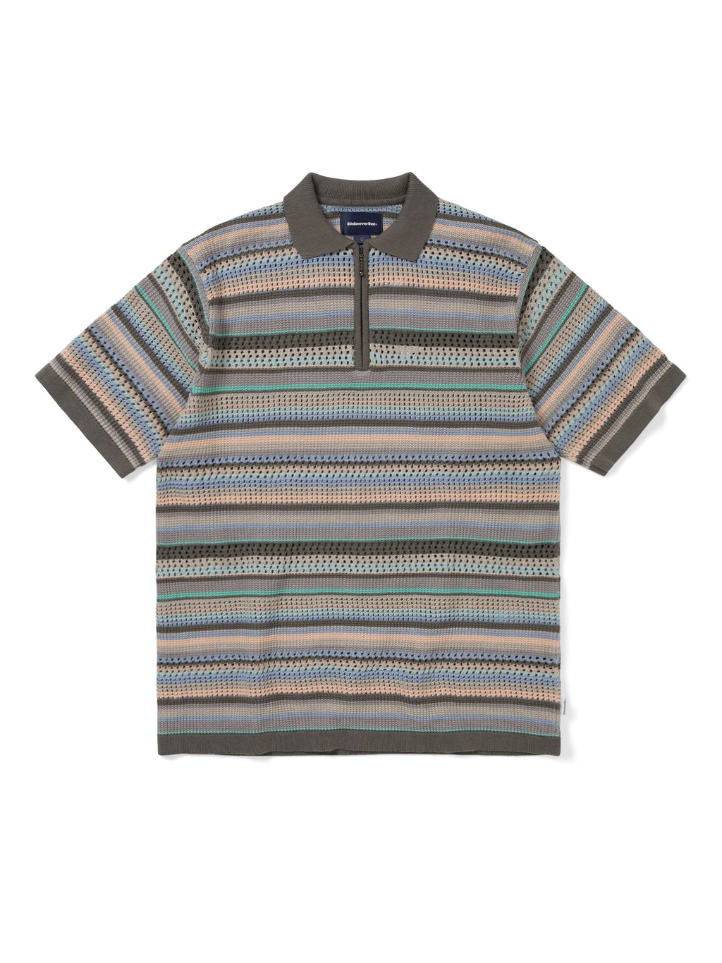 thisisneverthat - Striped S/S KnIt Polo (Grey) product image 1 | TRAB K-Fashion Australia
