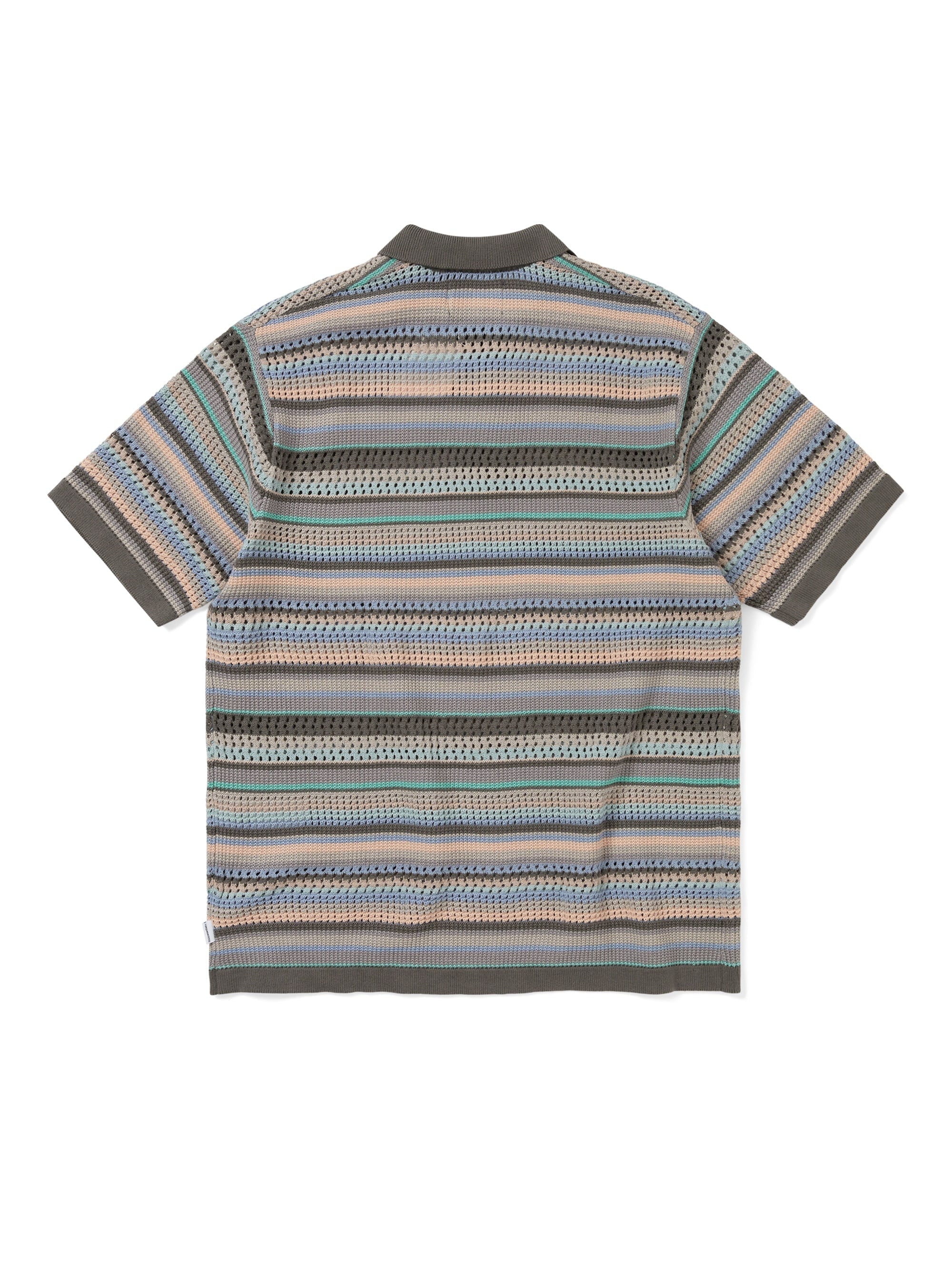 thisisneverthat - Striped S/S KnIt Polo (Pink Grey) product image 3 | TRAB K-Fashion Australia