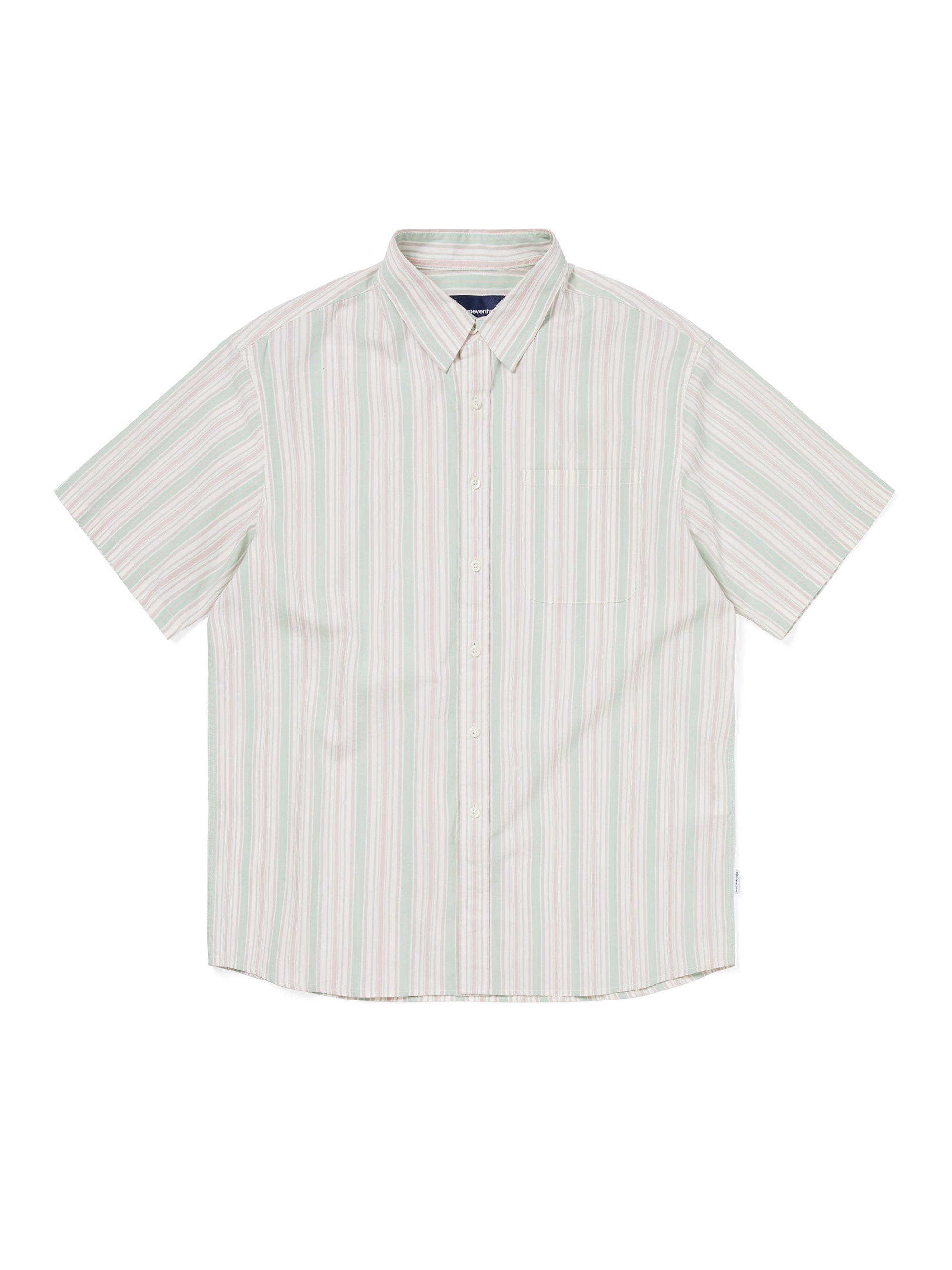 thisisneverthat - Striped S/S Shirt (Green) product image 1 | TRAB K-Fashion Australia