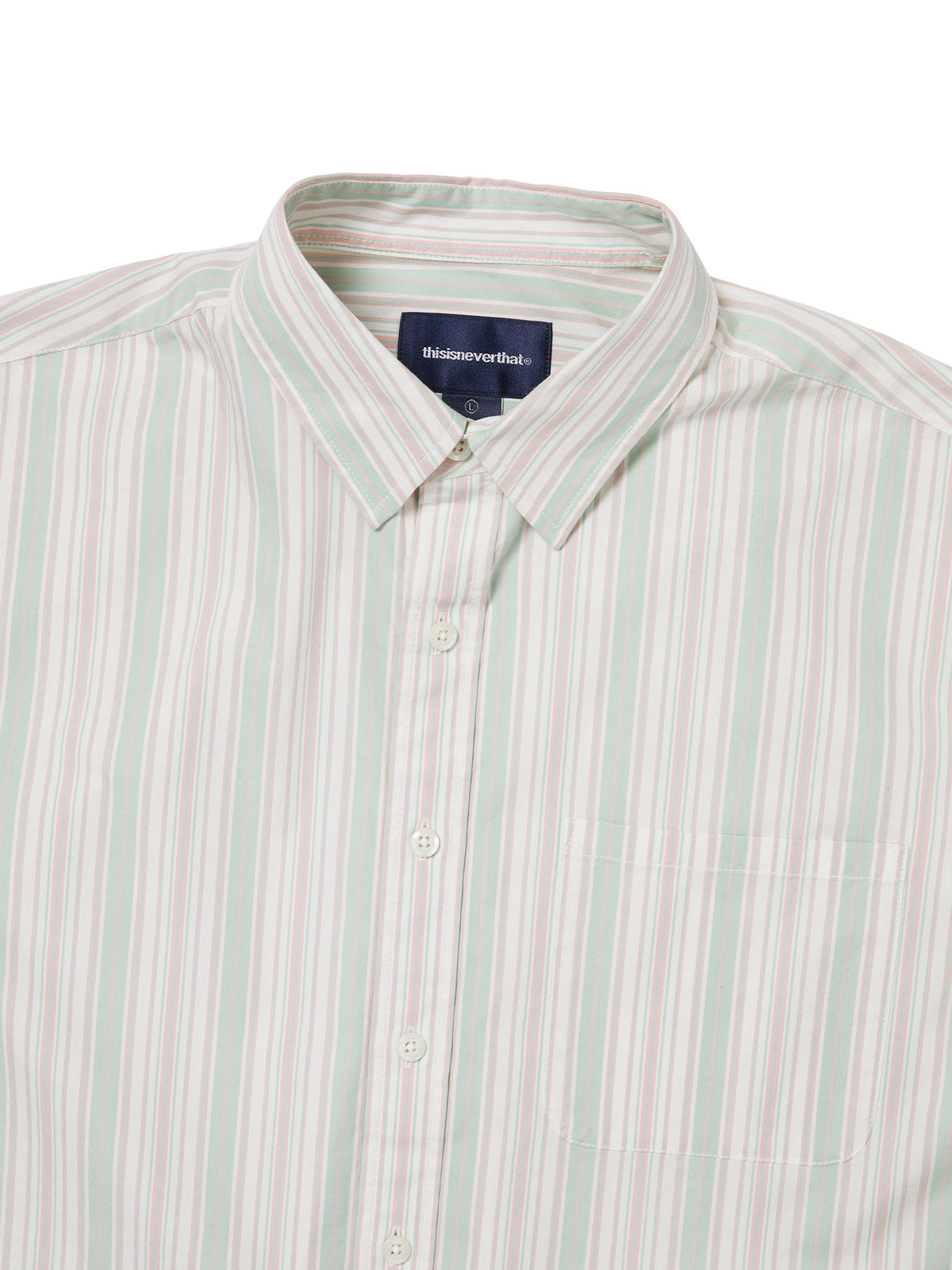 thisisneverthat - Striped S/S Shirt (Green) product image 2 | TRAB K-Fashion Australia