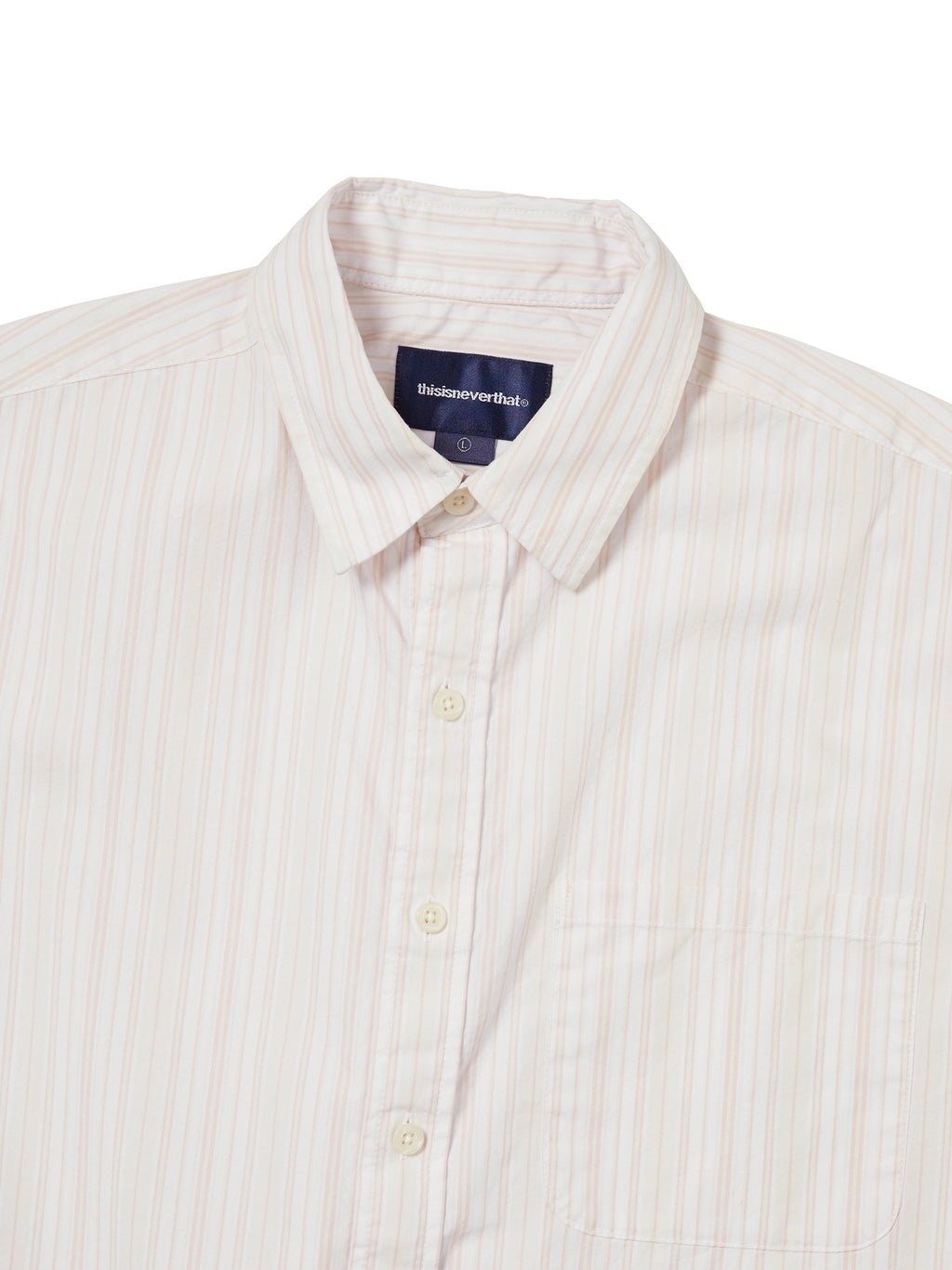 thisisneverthat - Striped S/S Shirt (White) product image 2 | TRAB K-Fashion Australia