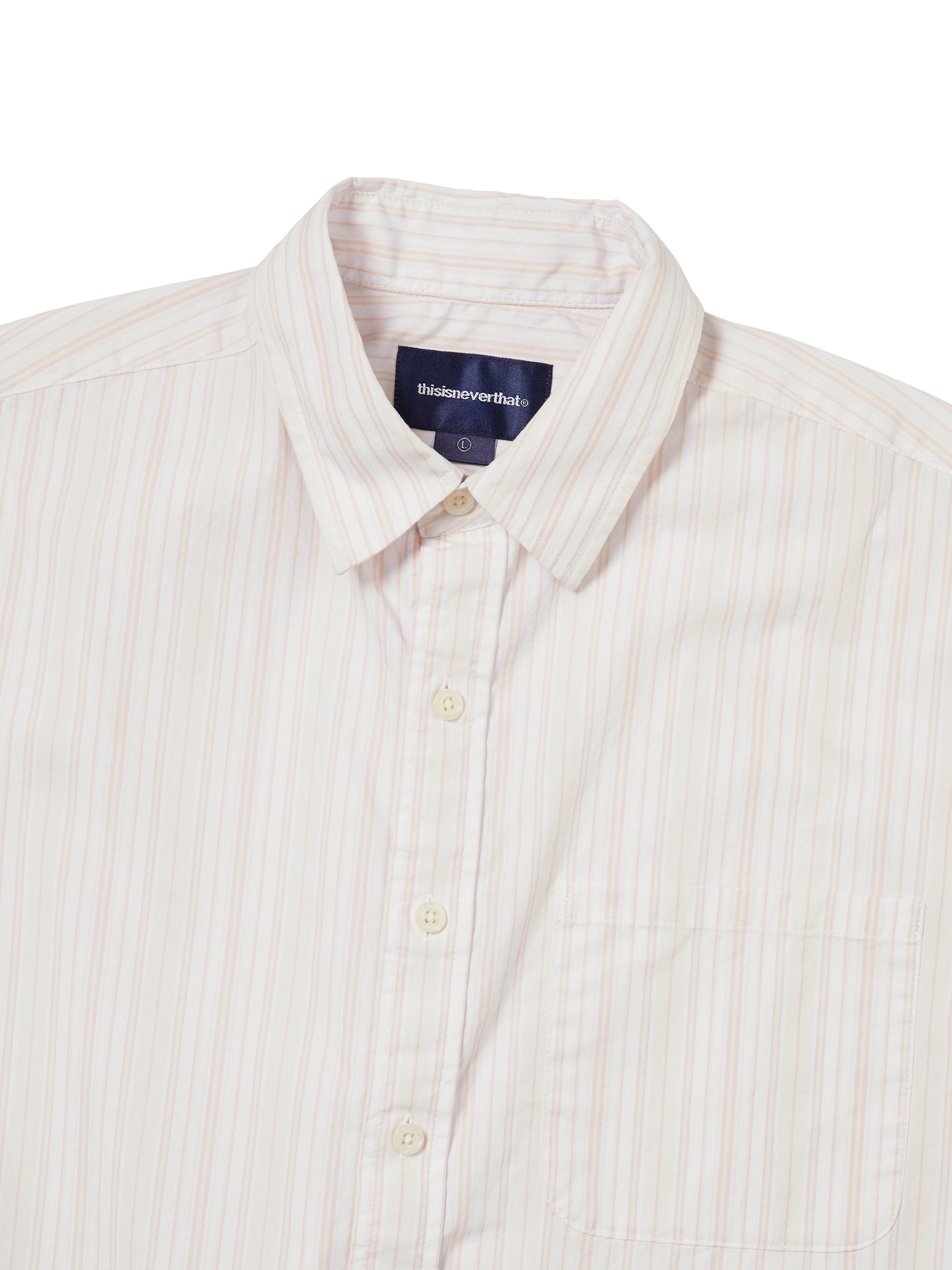 thisisneverthat - Striped S/S Shirt (White) product image 2 | TRAB K-Fashion Australia