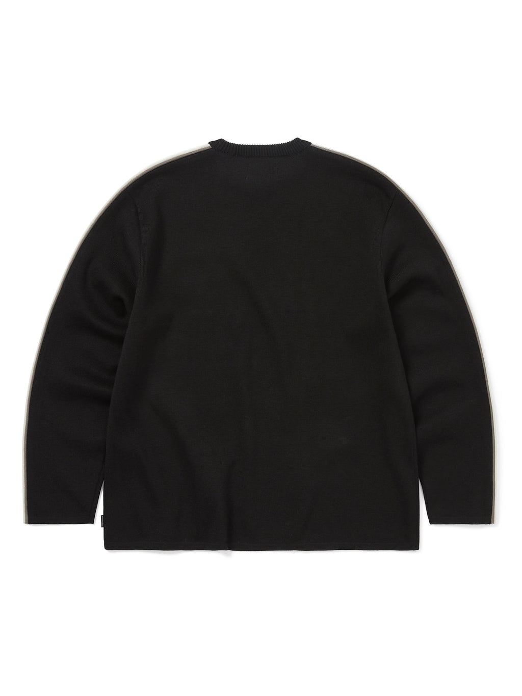 thisisneverthat - Striped Sleeve Knit Crew (Black) product image 3 | TRAB K-Fashion Australia