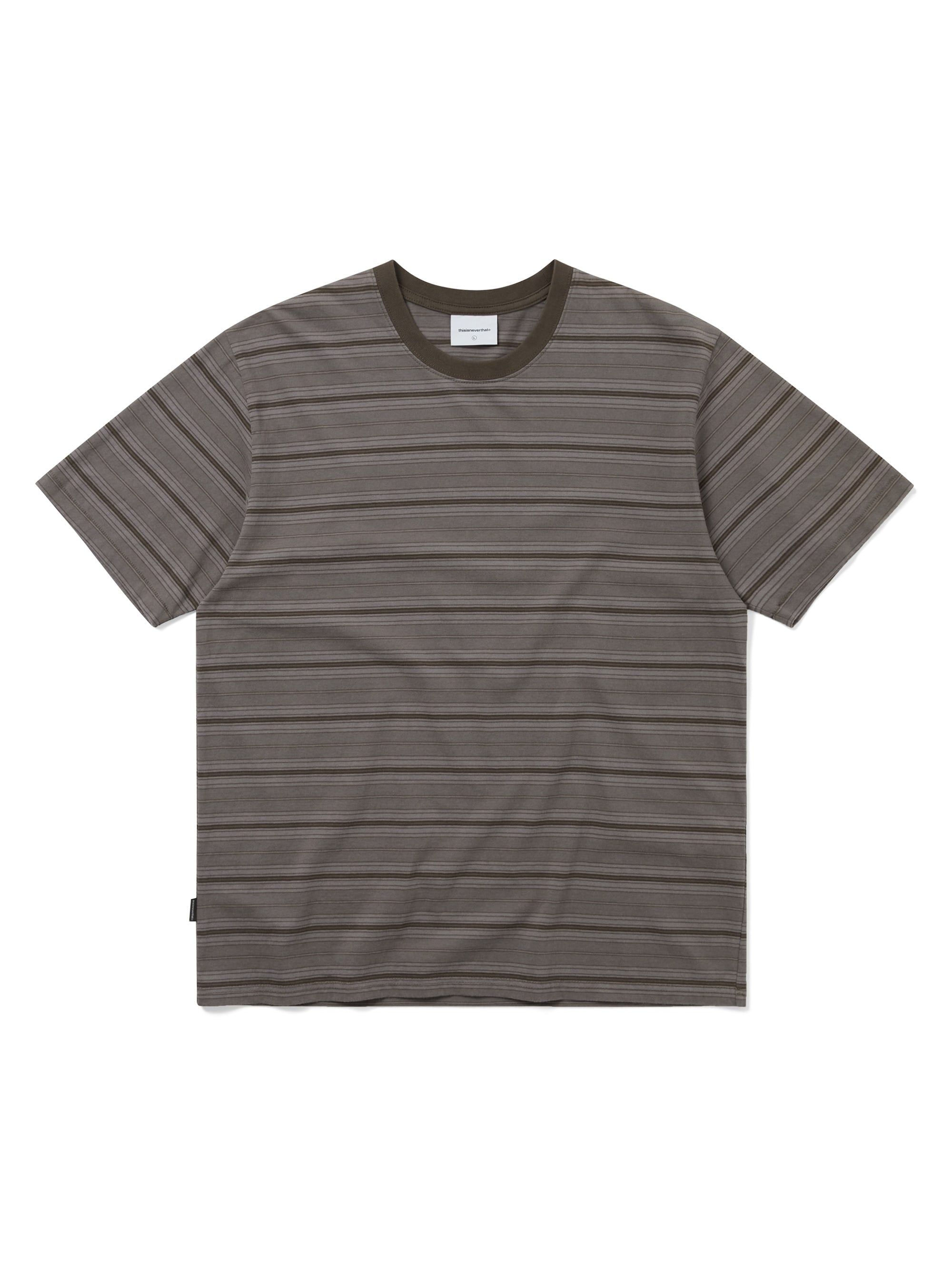 thisisneverthat - Striped Tee (Brown) product image 1 | TRAB K-Fashion Australia