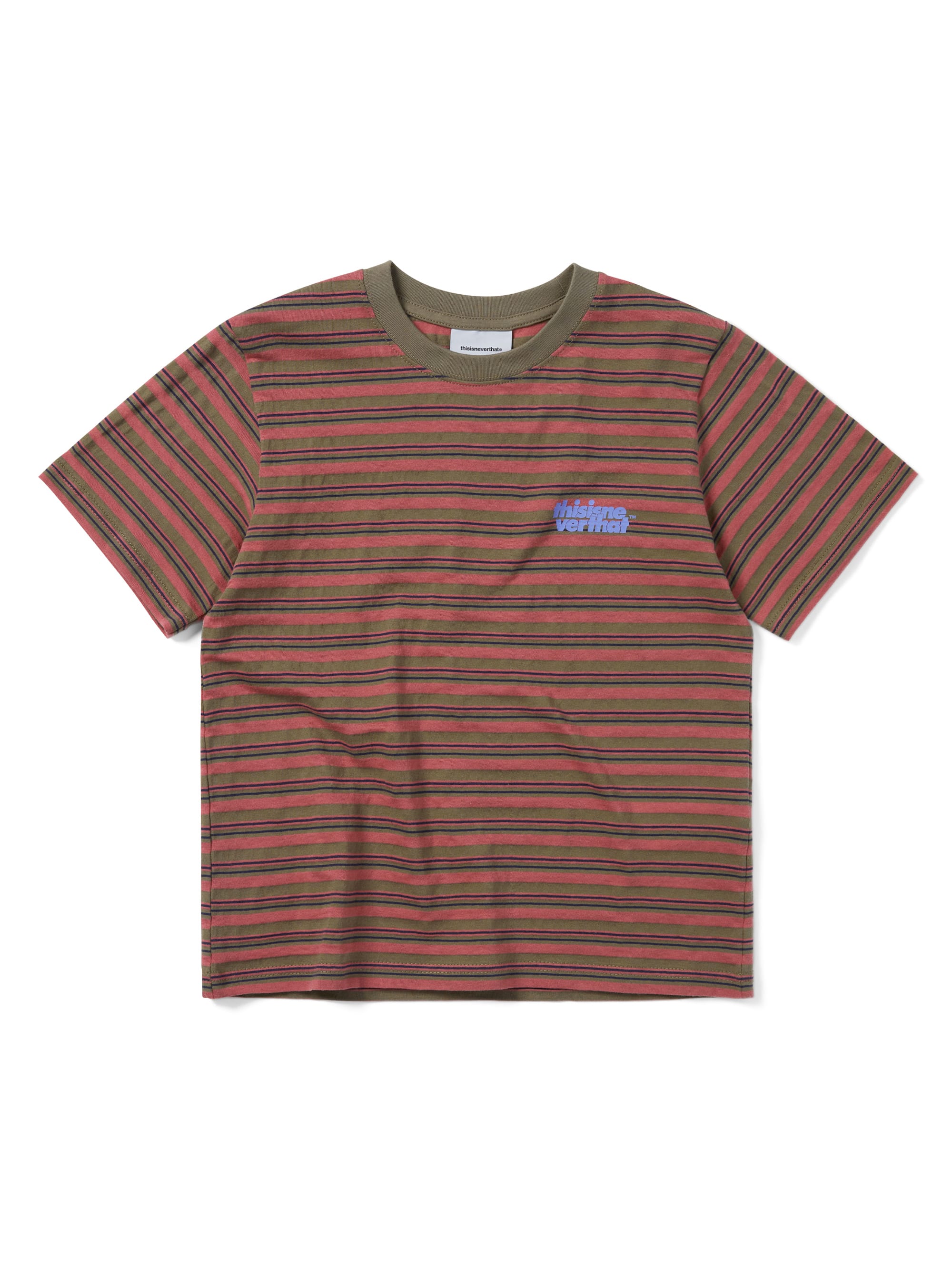 thisisneverthat - Striped W Tee (Khaki) product image 1 | TRAB K-Fashion Australia