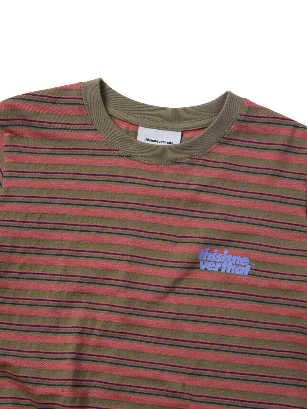 thisisneverthat - Striped W Tee (Khaki) product image 2 | TRAB K-Fashion Australia