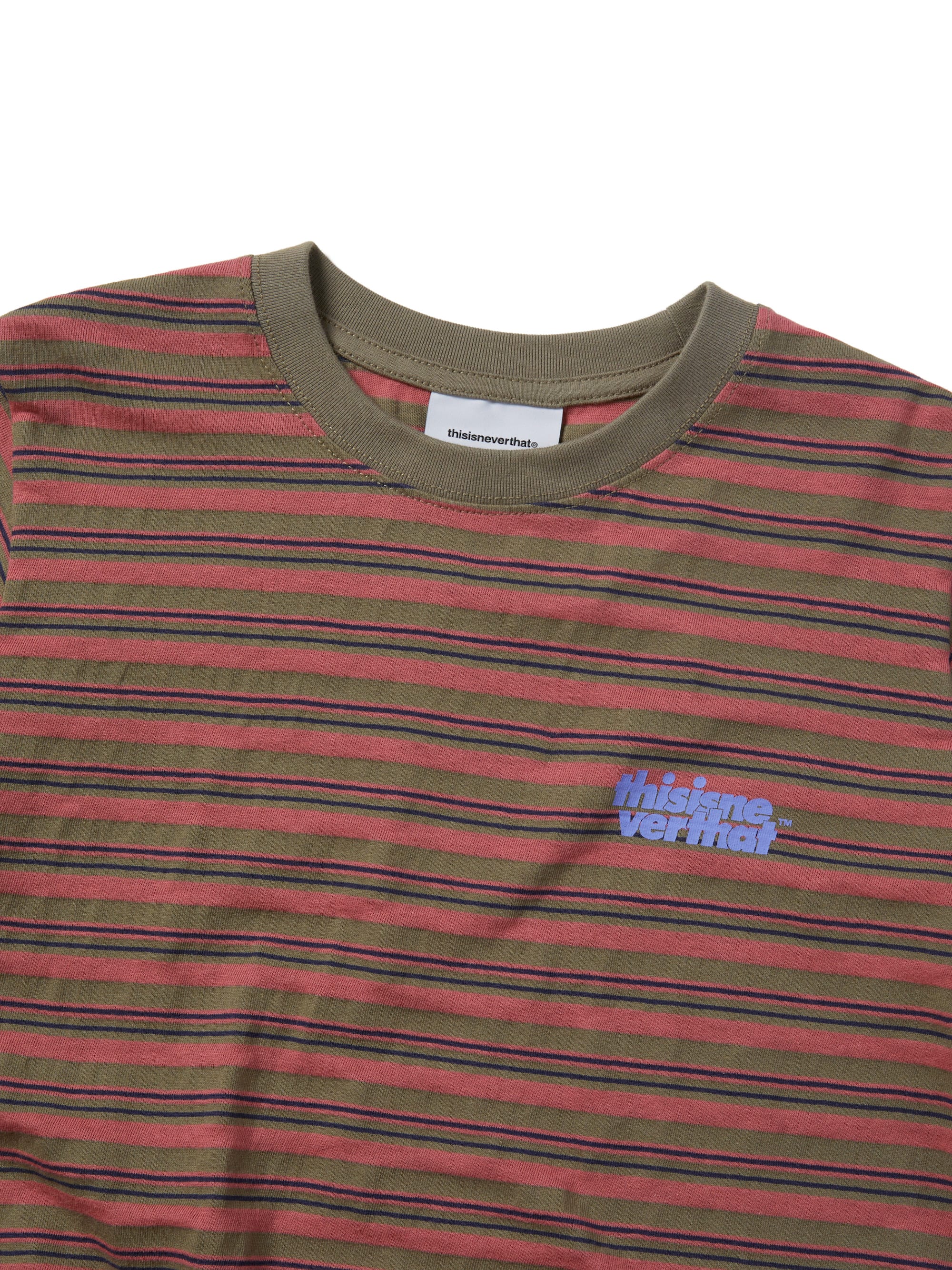 thisisneverthat - Striped W Tee (Khaki) product image 2 | TRAB K-Fashion Australia
