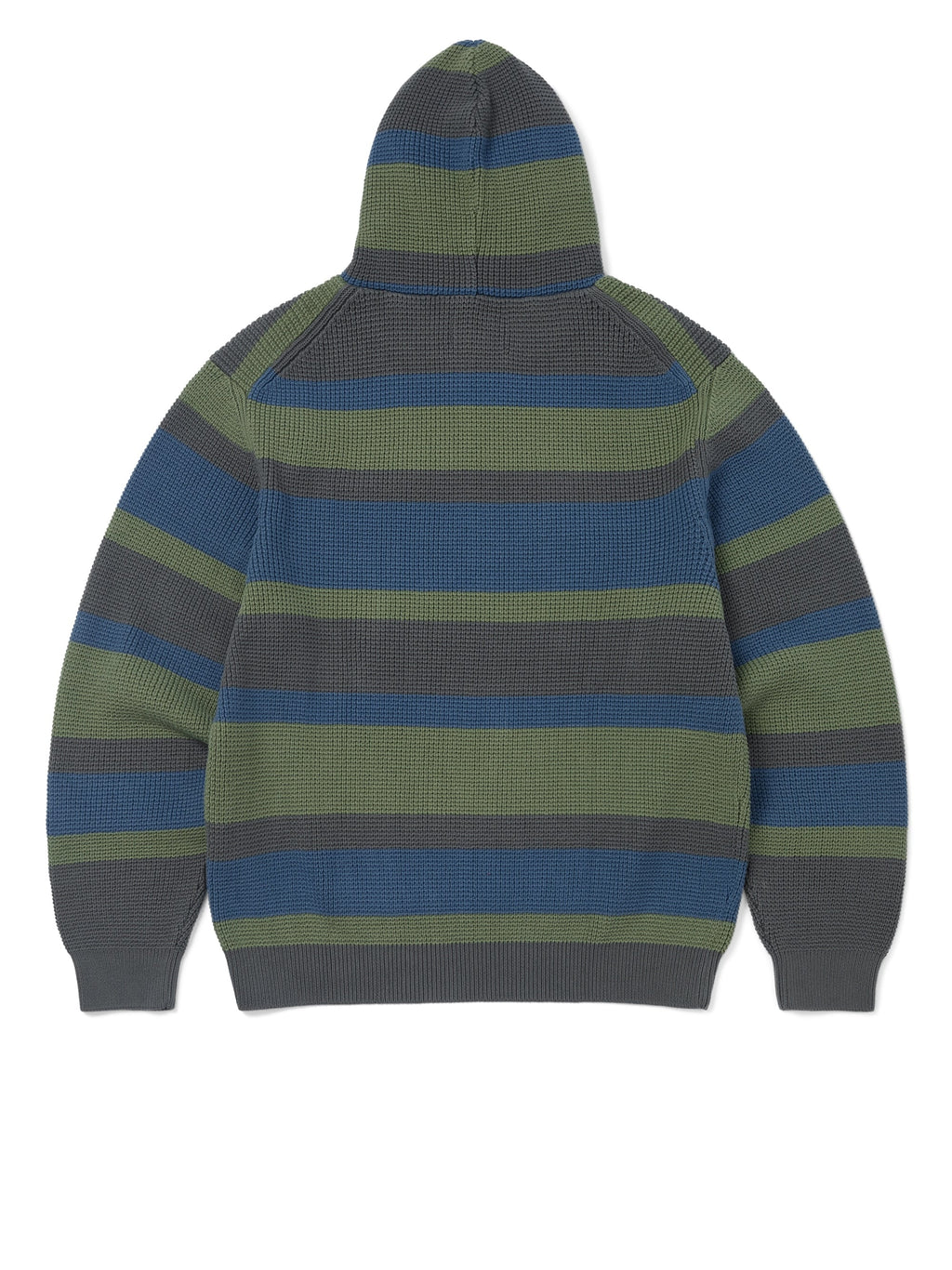 thisisneverthat - Striped Waffle Knit Hoodie (Grey) product image 5 | TRAB K-Fashion Australia