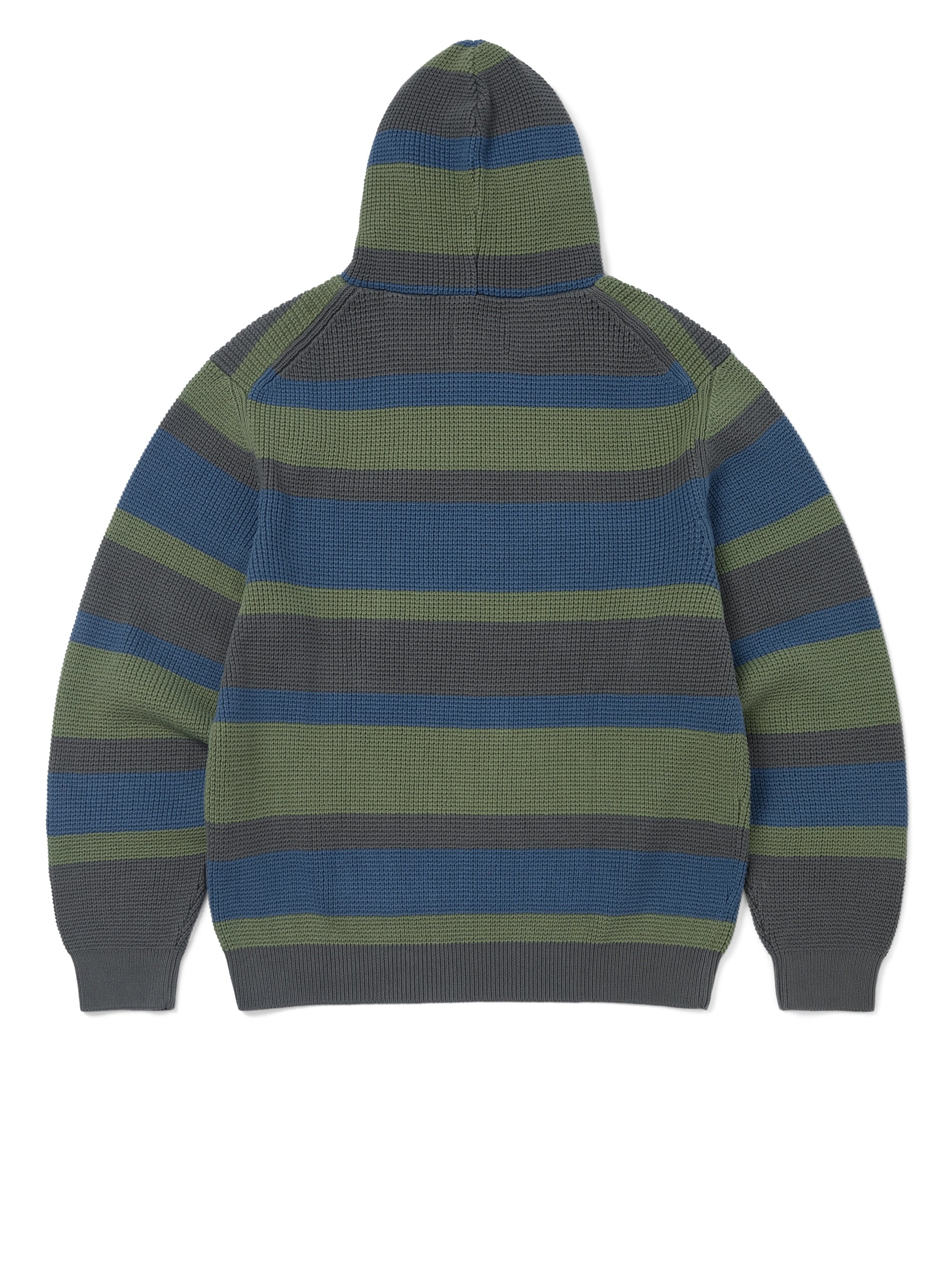 thisisneverthat - Striped Waffle Knit Hoodie (Grey) product image 5 | TRAB K-Fashion Australia