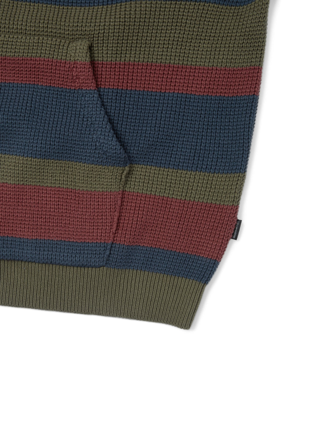 thisisneverthat - Striped Waffle Knit Hoodie (Olive) product image 3 | TRAB K-Fashion Australia