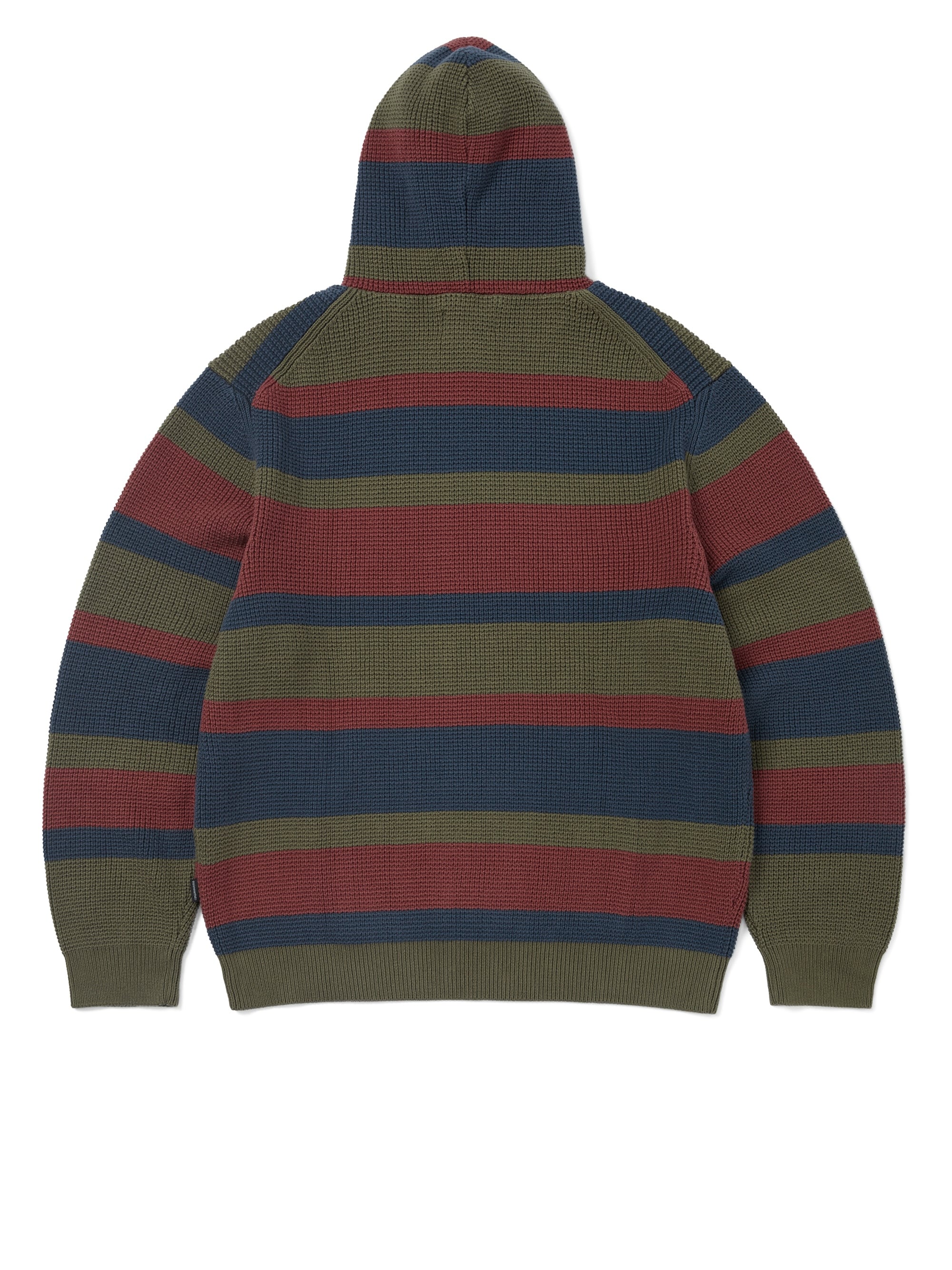 thisisneverthat - Striped Waffle Knit Hoodie (Olive) product image 5 | TRAB K-Fashion Australia