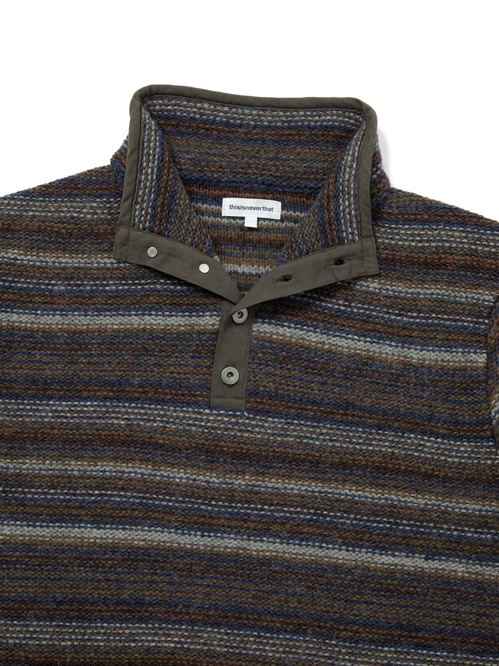 thisisneverthat - Striped Wool Knit Pullover (Olive) product image 2 | TRAB K-Fashion Australia